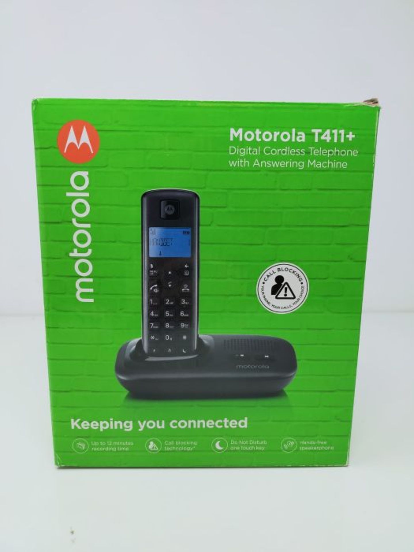 Motorola DECT Tphone 1 With Answering Machine Colour Blk T411+UIBK - Image 2 of 3