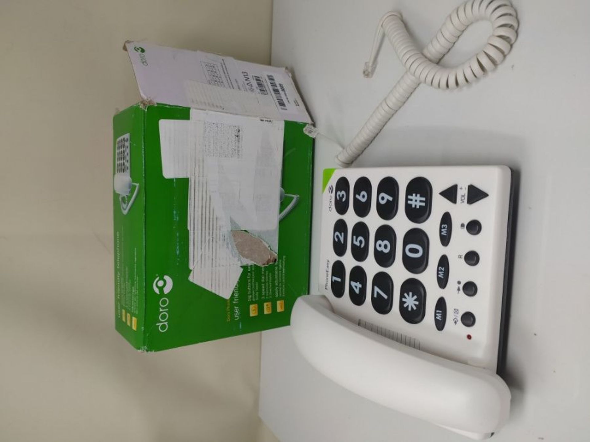 Doro PhoneEasy 311c Big Button Corded Telephone for Seniors (White) - Image 2 of 2