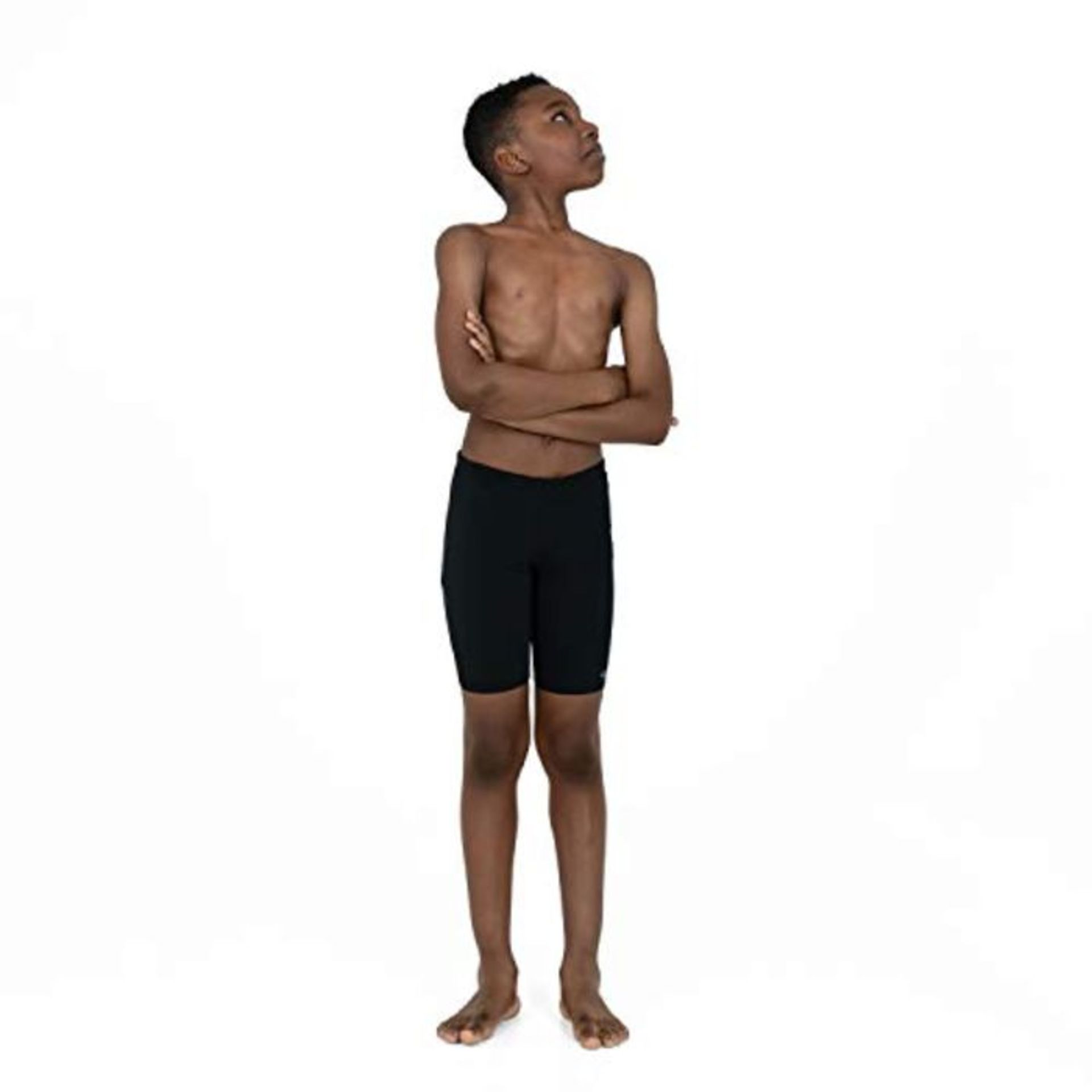Speedo Boy's Essential Endurance+ Swimming Jammer, Black, 7-8