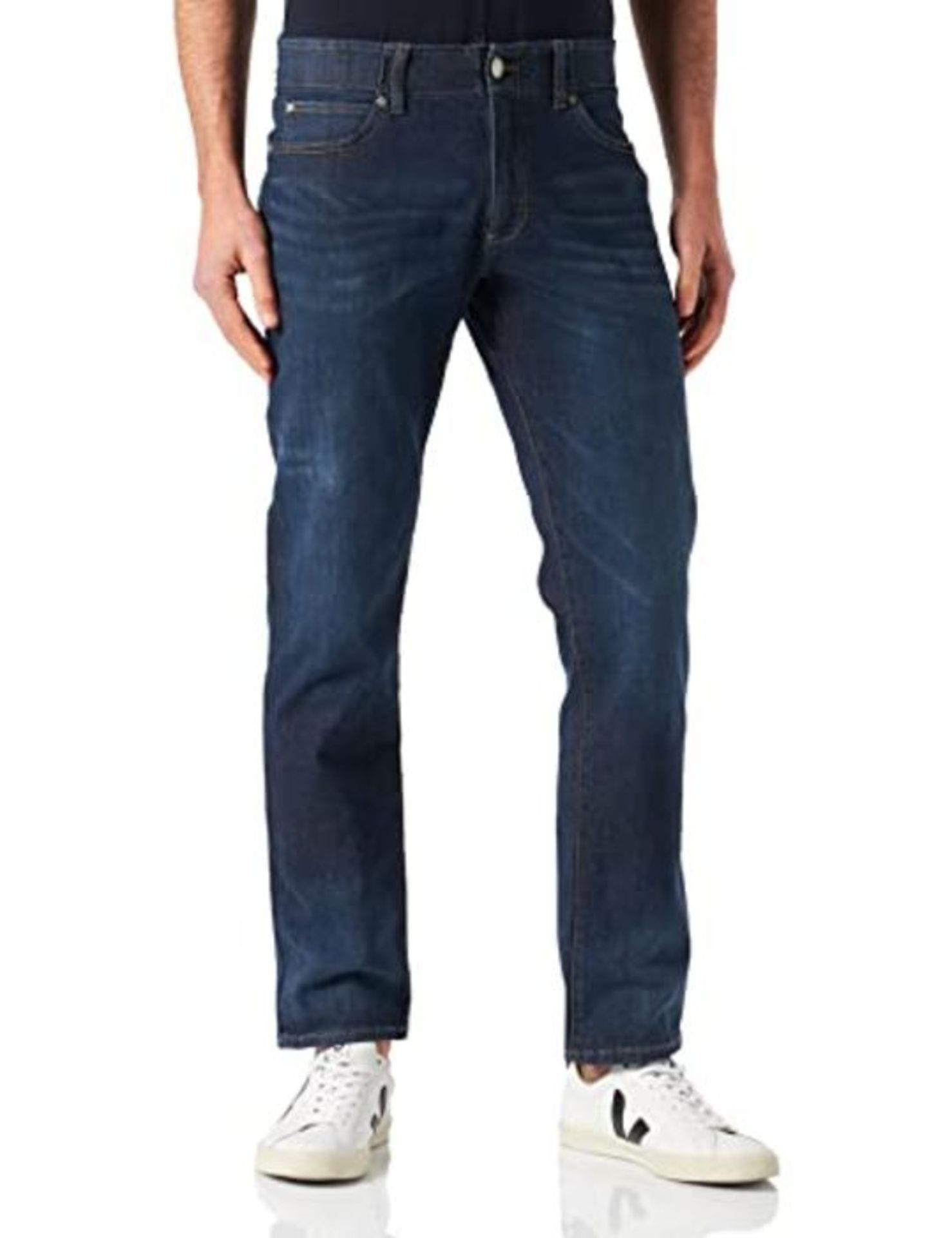 Lee Men's Extreme Motion Straight Jeans, Blue Trip, 36W / 30L