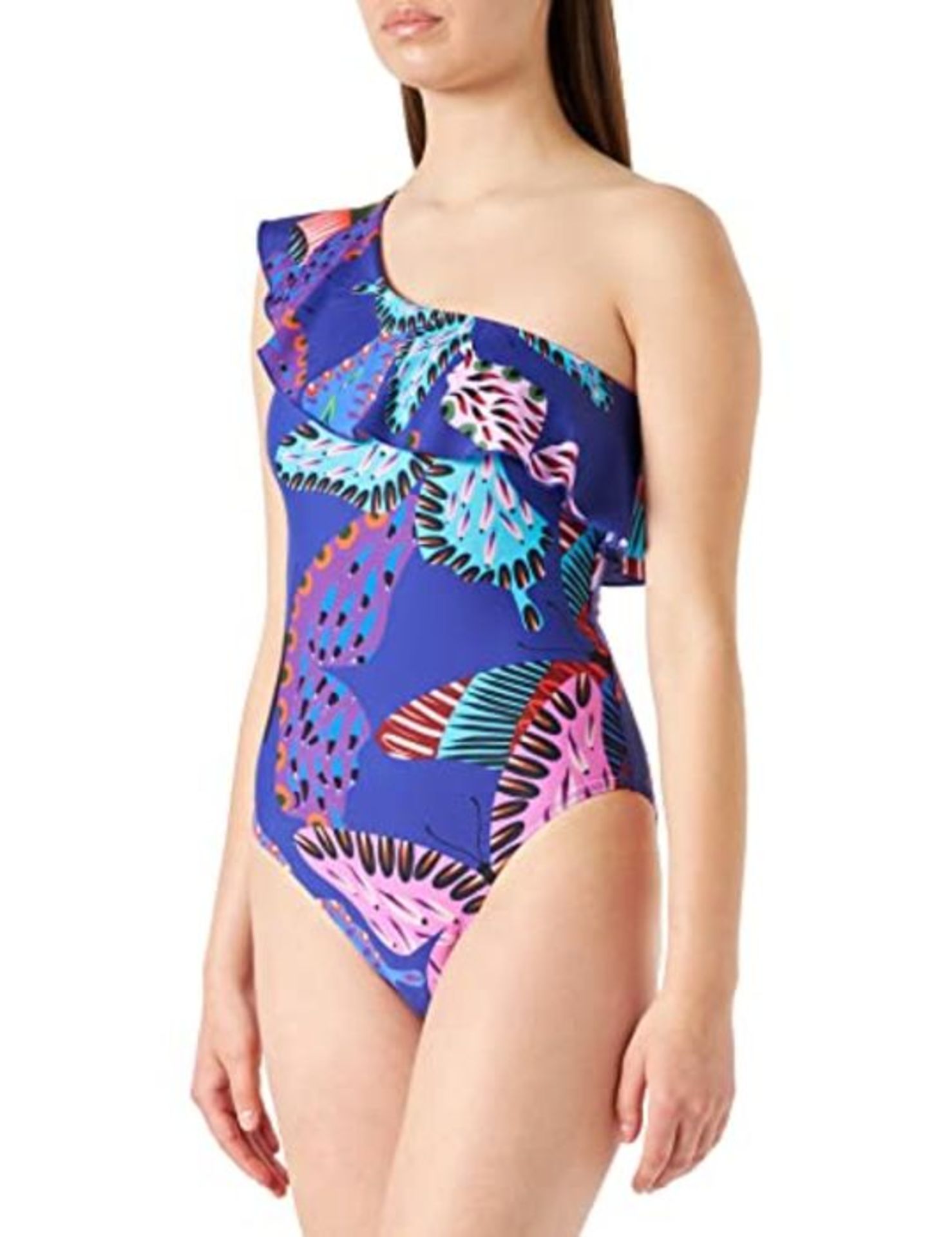 RRP £69.00 Desigual Swim_Ariel Maillot de Bain Une piÃ¨ce, Blue, L aux Femmes