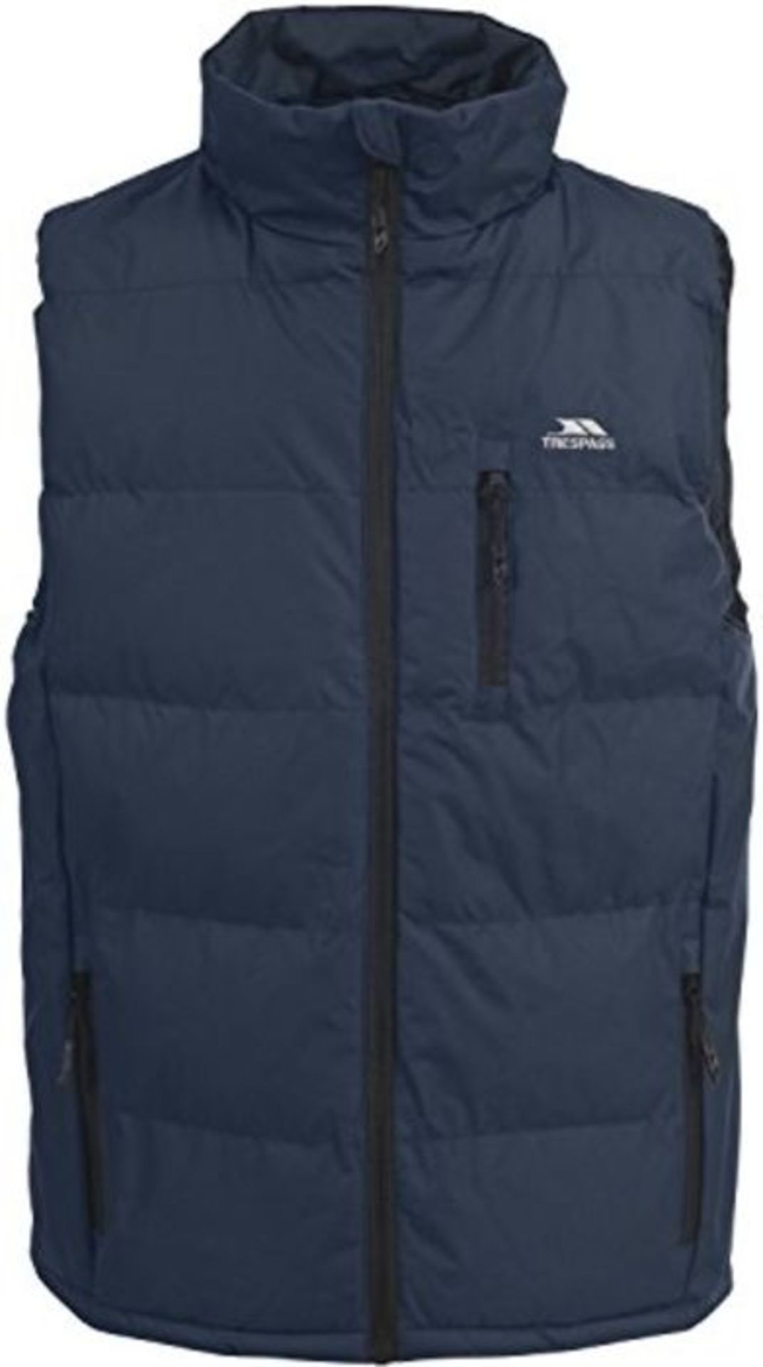 Mens Padded Gilet Bodywarmer with 3 Zip Pockets & Inner Storm Flap Clasp - Navy M