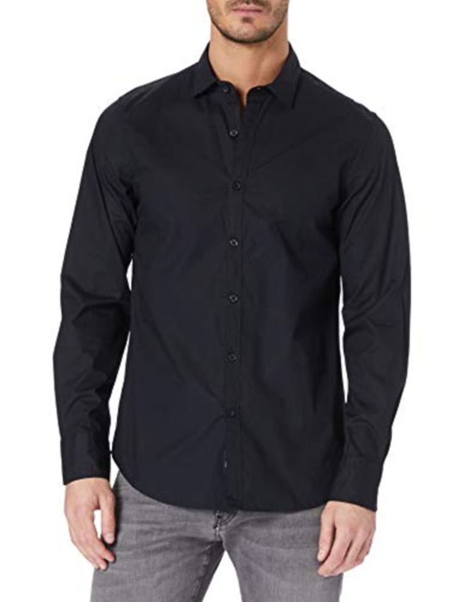 Replay Men's M4028 .000.80279A Shirt, 098 Black, XL