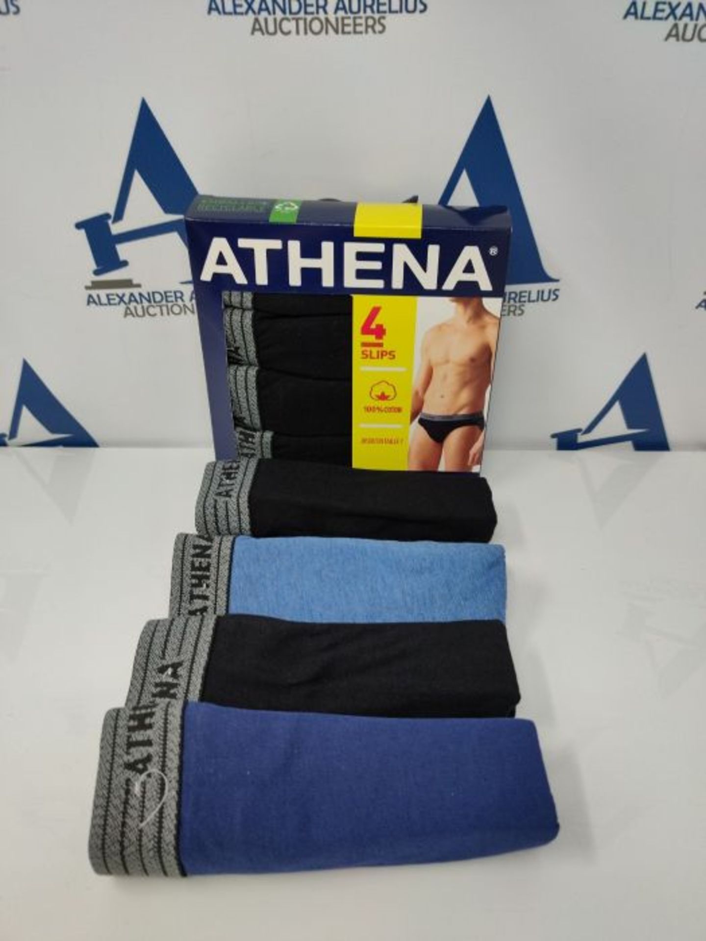 ATHENA Men's Promo Basic Coton Knickers, Multicolour (Noir/Noir/Noir/Noir/Bleu/Noir/Bl - Image 2 of 3