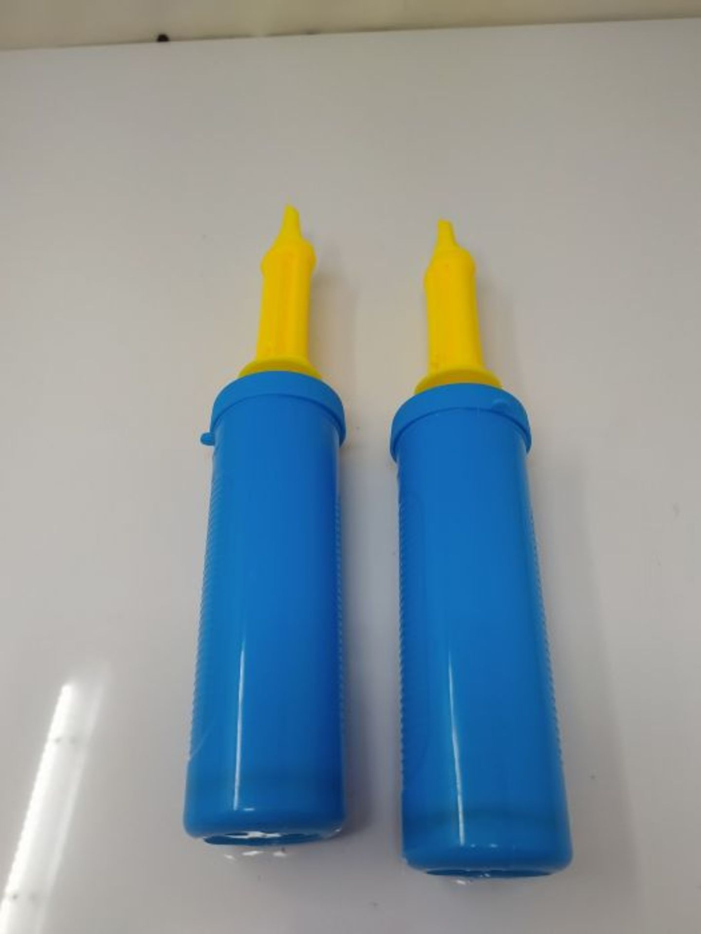 Pack of 2 Hand Pump with 2pcs Balloons tie tool - Double Action Air Pumps for Balloons - Image 2 of 2
