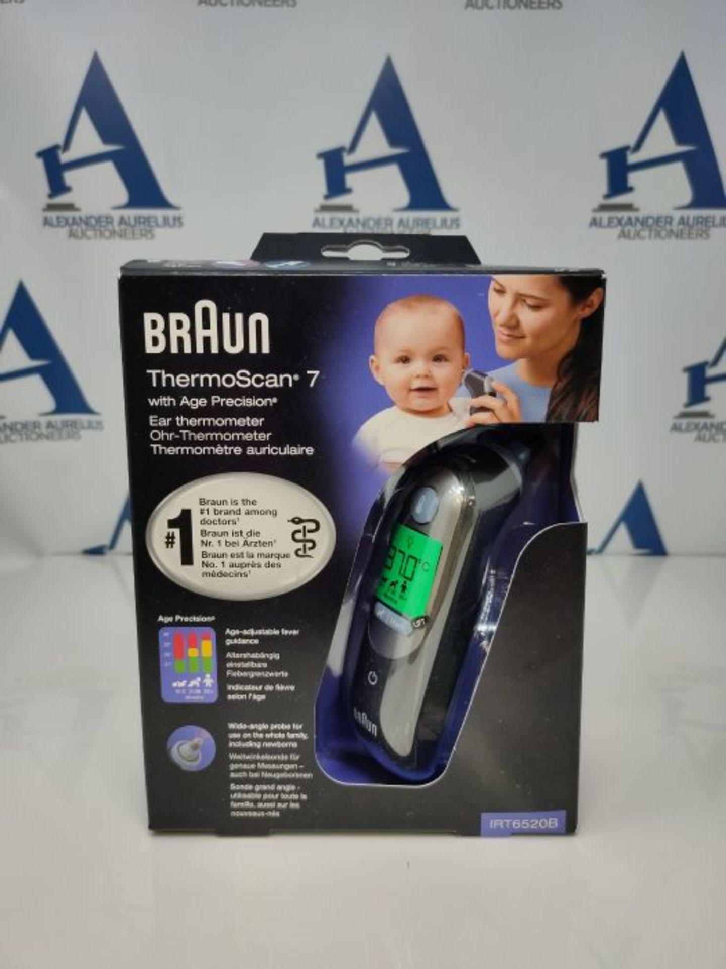 Braun ThermoScan 7 Ohrthermometer, Schwarze Edition (Age Precision, farbcodierte Tempe - Image 2 of 3