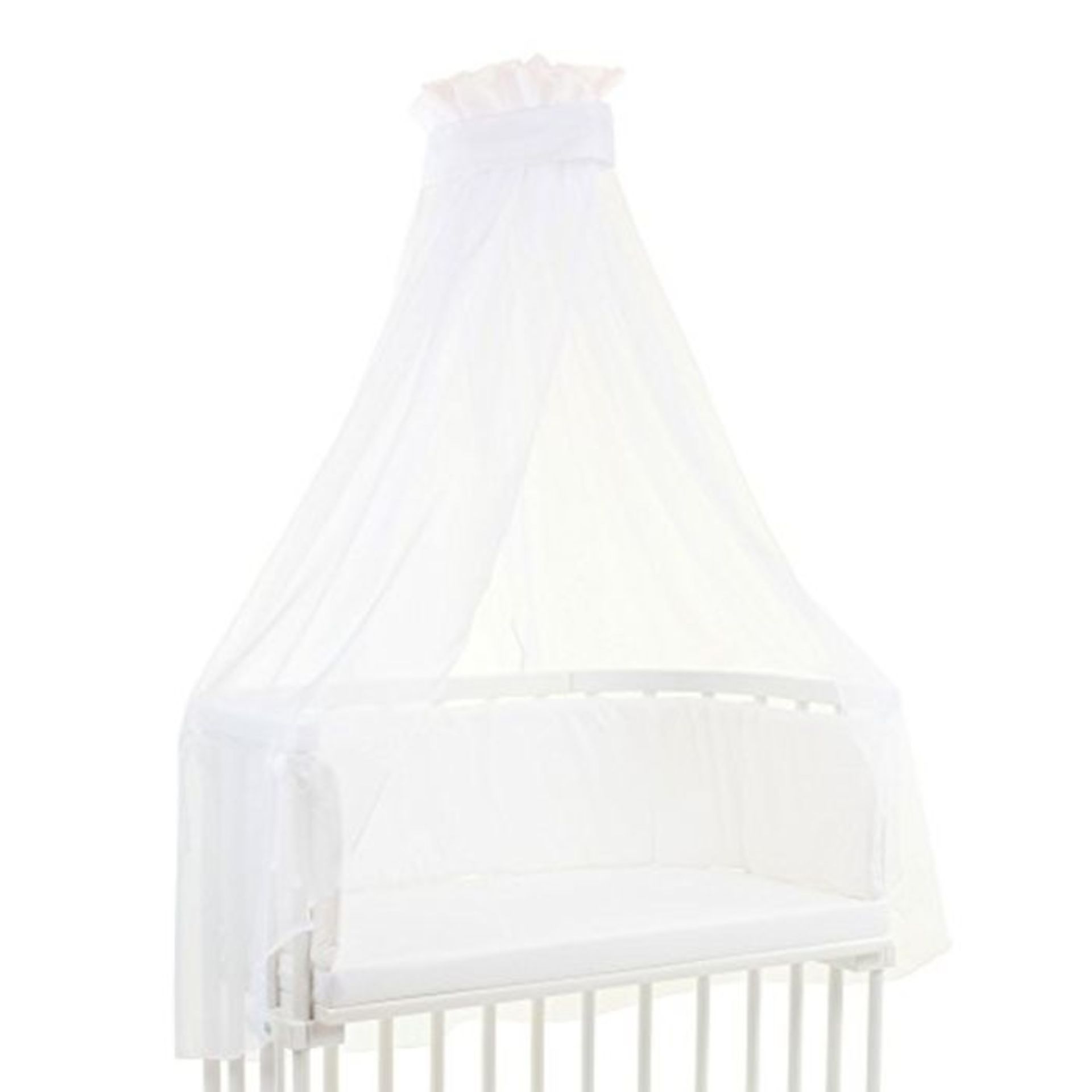 babybay Canopy Pique with Ribbon Suitable for All Models, White, Multi Color