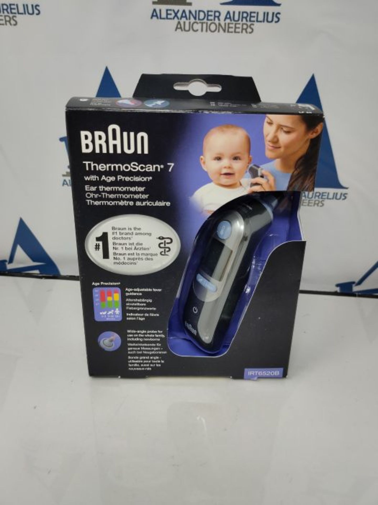 RRP £61.00 Braun ThermoScan 7 Ohrthermometer, Schwarze Edition (Age Precision, farbcodierte Tempe - Image 2 of 3
