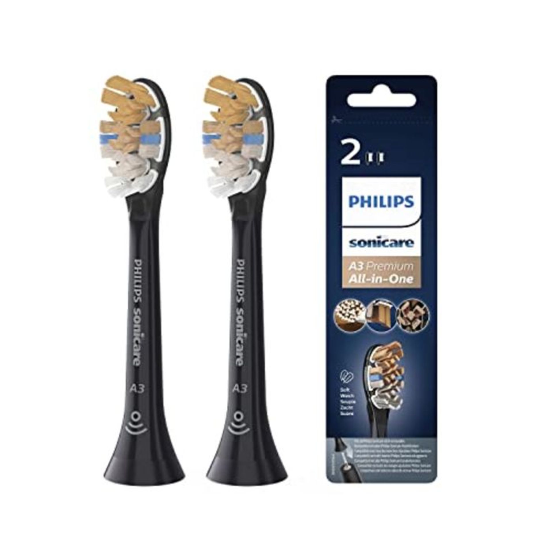 Philips Sonicare Genuine Sonicare A3 Premium All-in-One Brush Head for Complete Care,