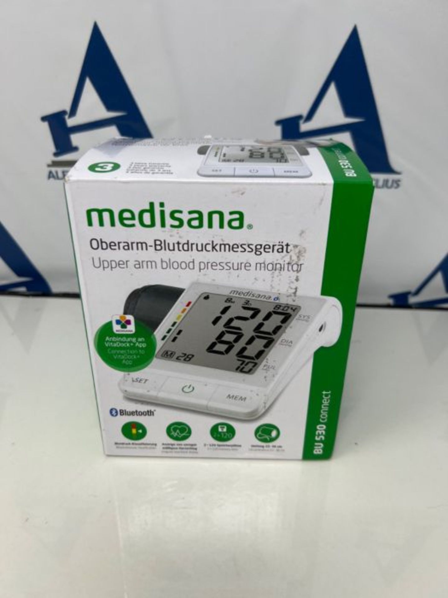 Medisana BU 530 Bluetooth Digital Upper Arm Blood Pressure Monitor - Home Use Heartbea - Image 2 of 3