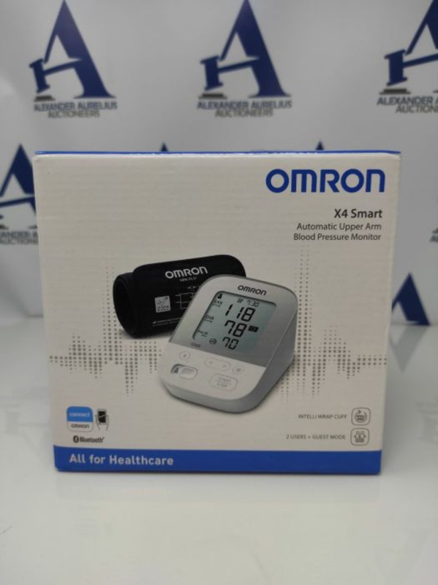 RRP £54.00 OMRON X4 Smart Misuratore di Pressione Arteriosa da Braccio - Apparecchio Portatile pe - Image 2 of 3