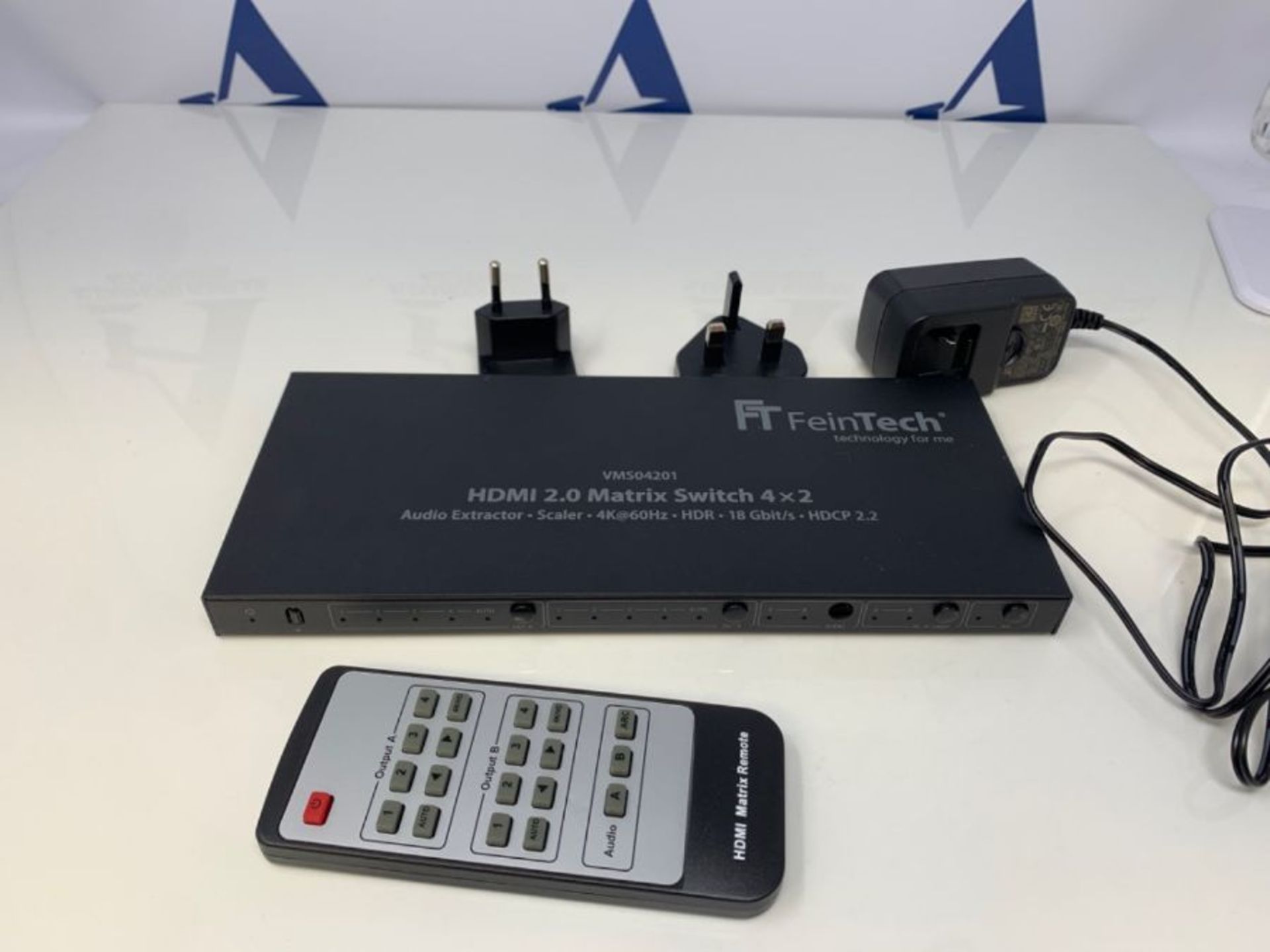 RRP £139.00 FeinTech VMS04201 HDMI Matrix Switch 4x2 with Audio Extractor Scaler Ultra HD 4K 60Hz - Image 3 of 3