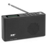 RED OPTICUM Ton 3 FM/ DAB/ DAB+ Radio schwarz - Tragbares UKW Radio mit Lautsprecher &