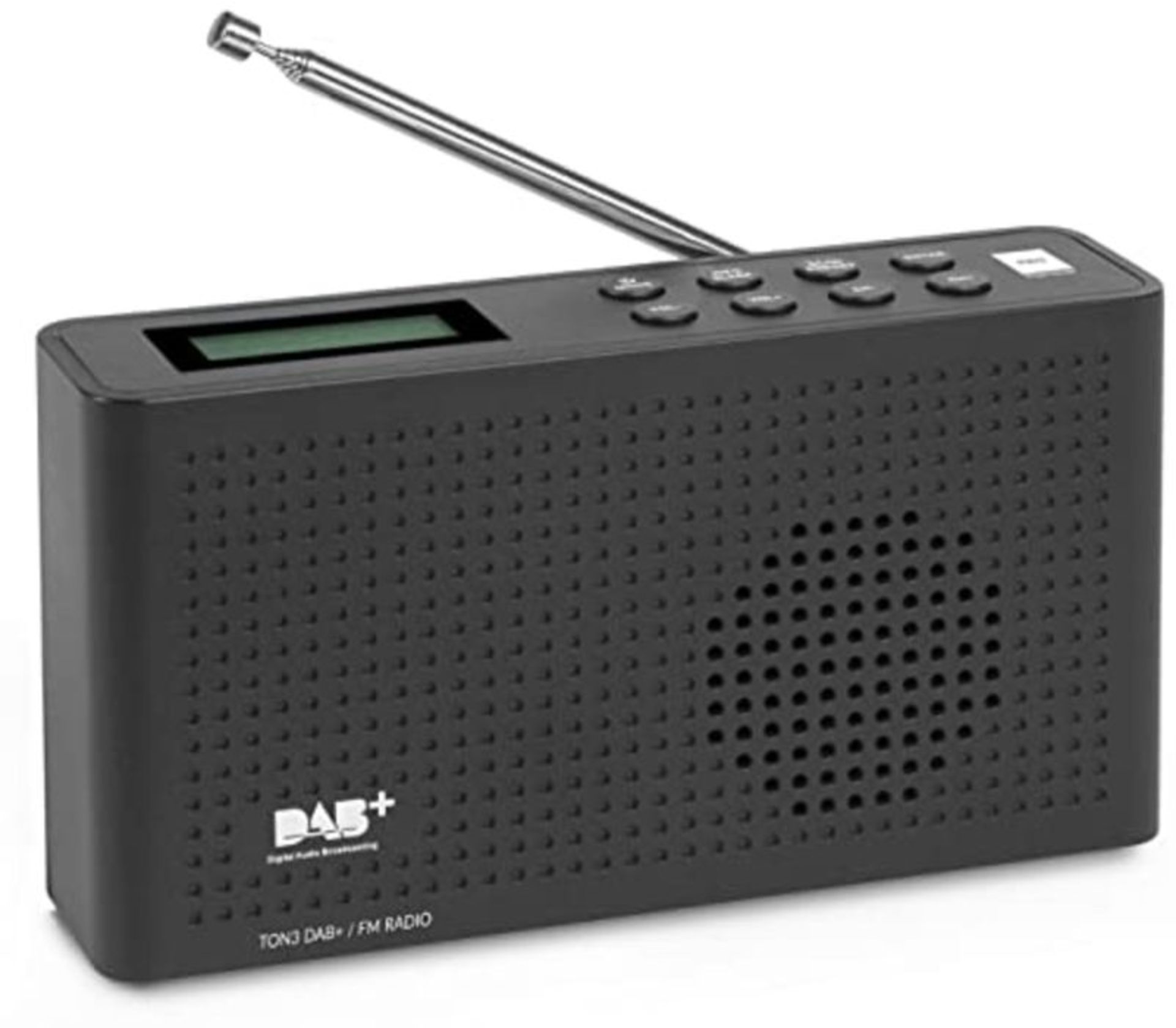 RED OPTICUM Ton 3 FM/ DAB/ DAB+ Radio schwarz - Tragbares UKW Radio mit Lautsprecher &