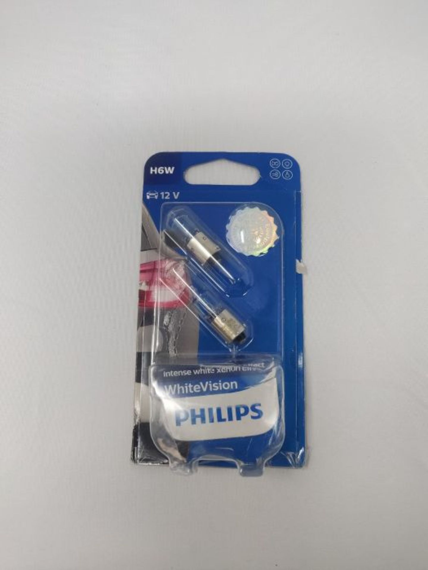 Philips WhiteVision Xenon effect H6W car bulb 12036WHVB2, double blister - Image 2 of 3