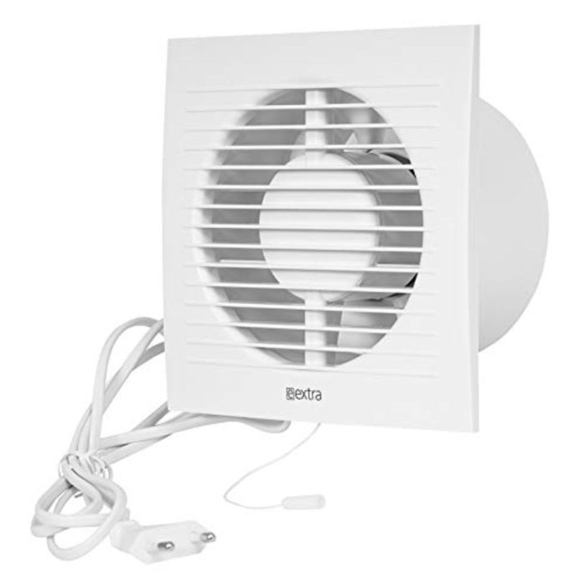 ÃÜ 100mm Wandventilator LÃ¼fter Abluft Kabel Schalter Ventilator KÃ¼che WC Bad -