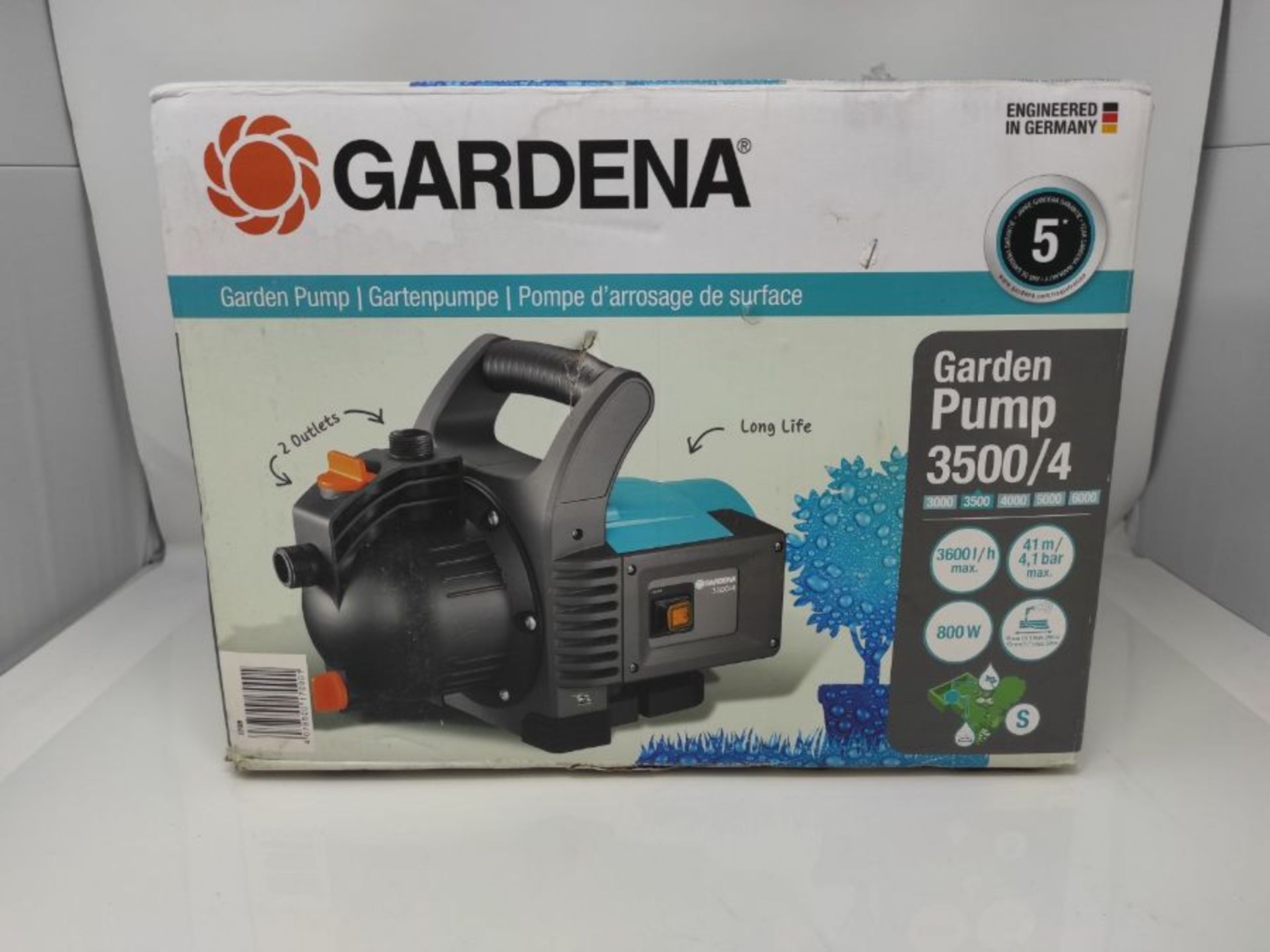 RRP £108.00 Gardena Classic Gartenpumpe 3500/4: BewÃ¤sserungspumpe fÃ¼r den Einsatz im Freien - Image 2 of 3