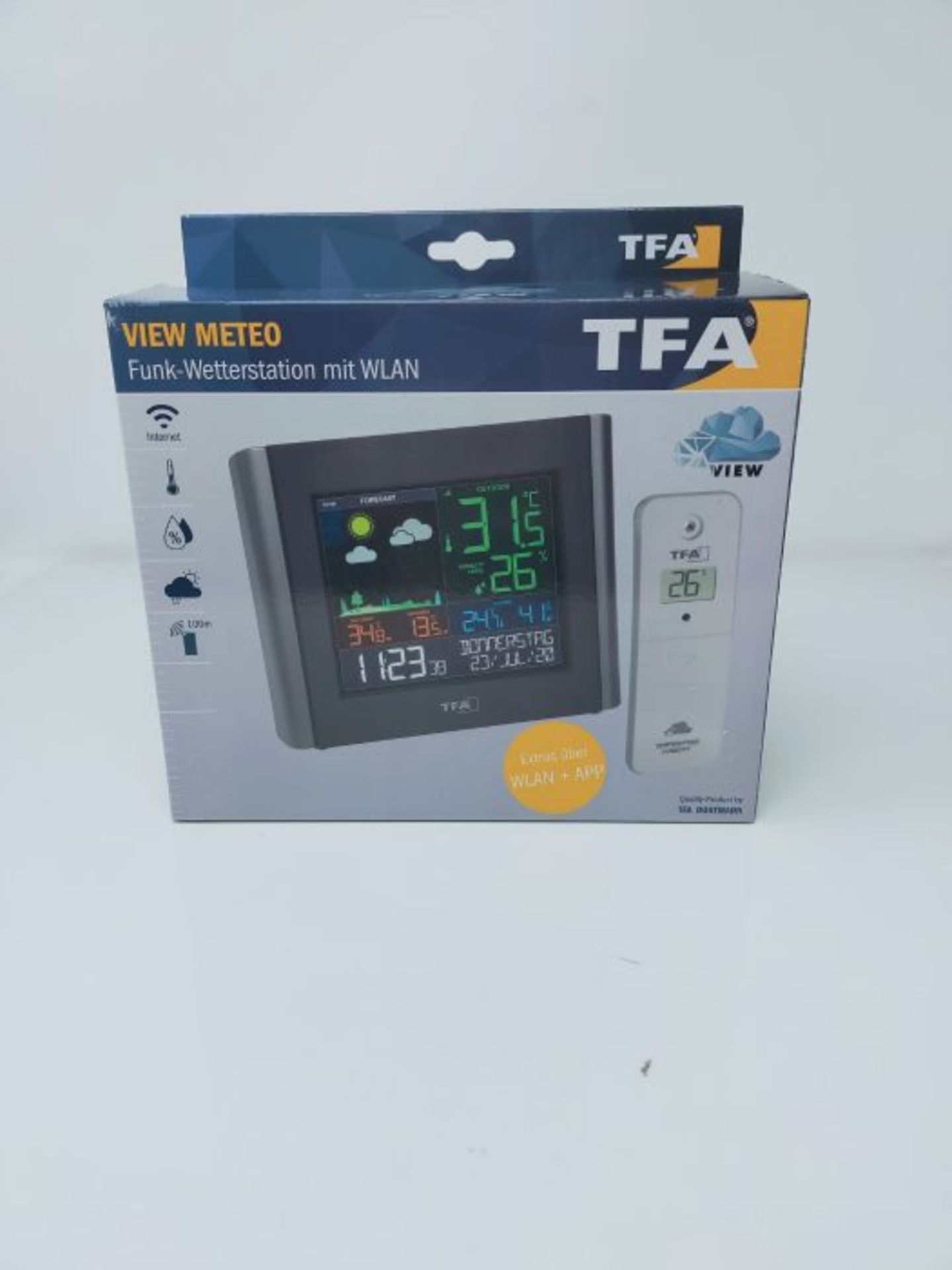 RRP £73.00 TFA Dostmann VIEW METEO Black Battery Wi-Fi - Image 2 of 3