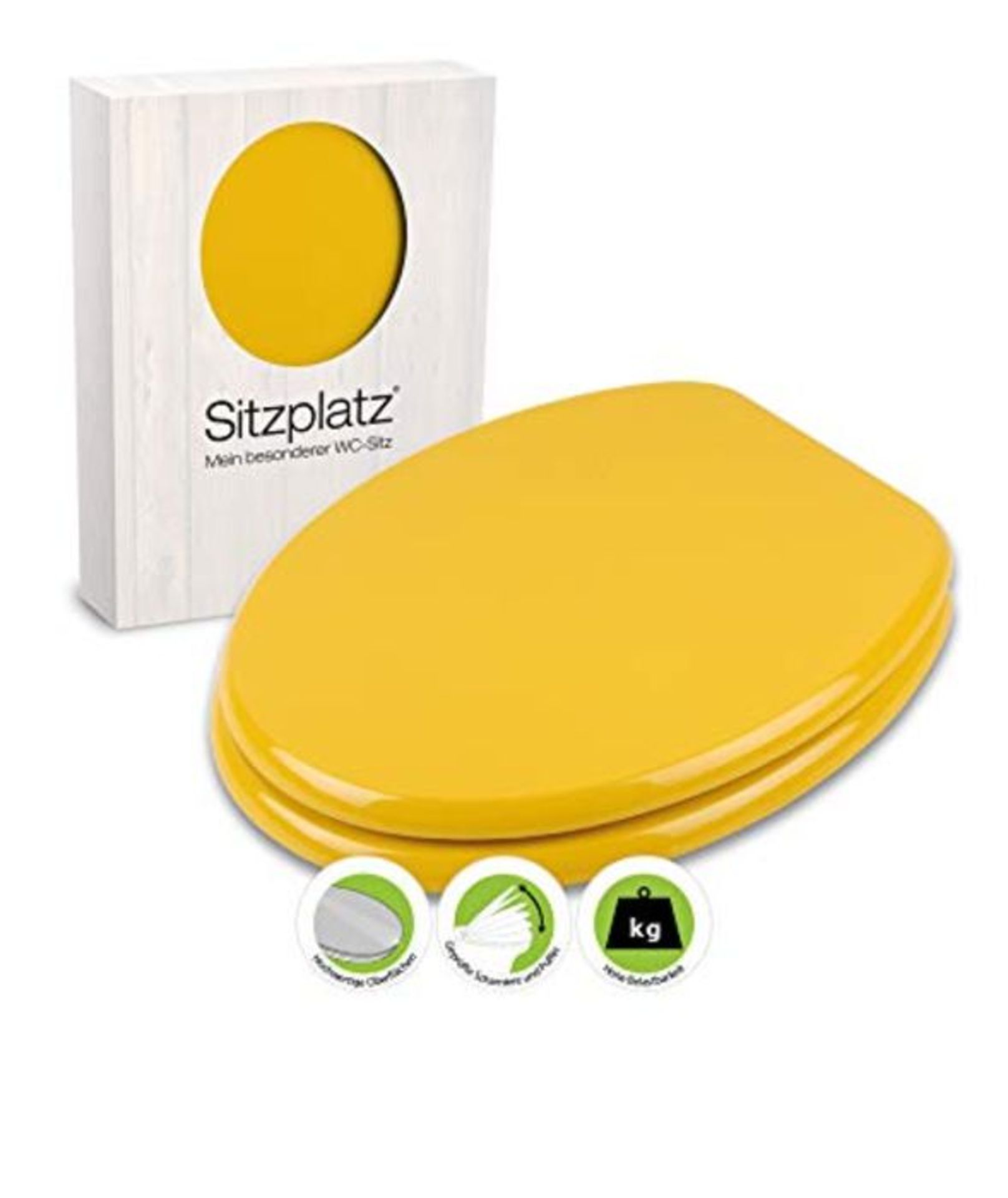 [INCOMPLETE] Venezia Toilet Seat Anti-Bacterial Yellow