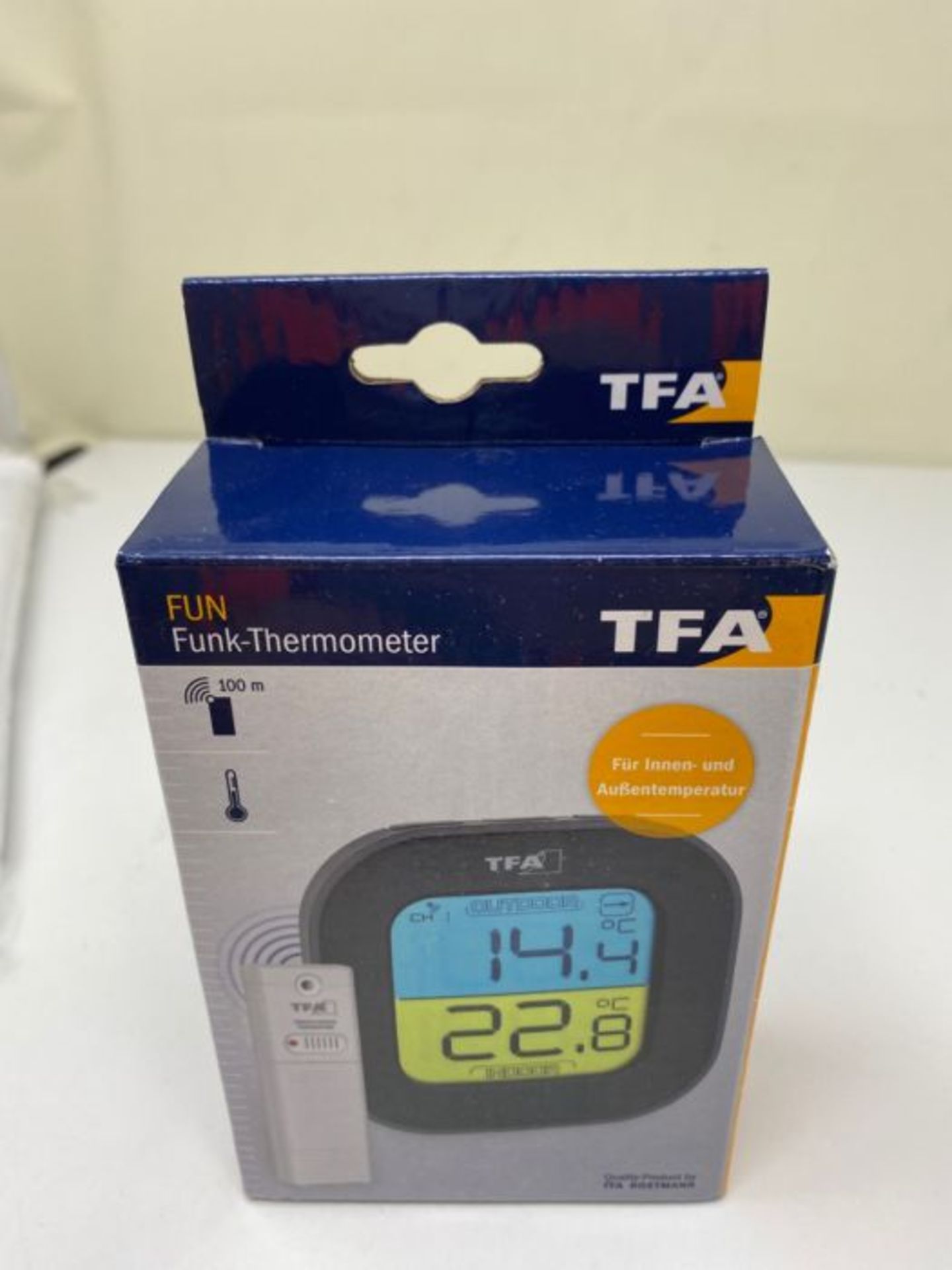 TFA Dostmann Fun Thermometer with Outdoor Sensor Wireless Indoor/Outdoor Digital Trend - Image 2 of 3