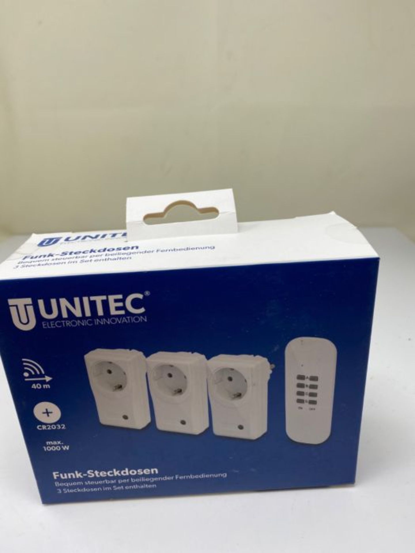 Unitec 48110 Wireless Remote Control Sockets Set - 3 Sockets with 1 Remote, White