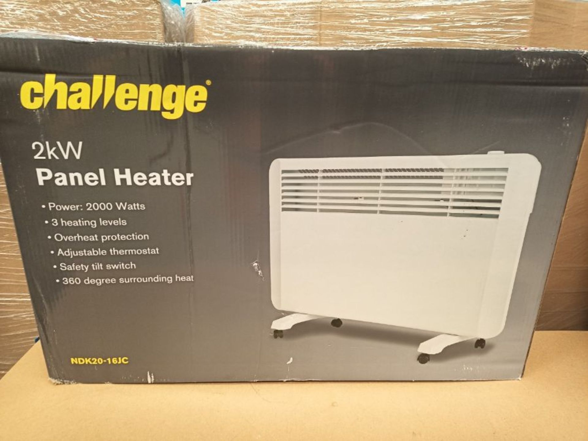 RRP £112.00 Challenge 2kw Panel Heater - White - Image 2 of 3