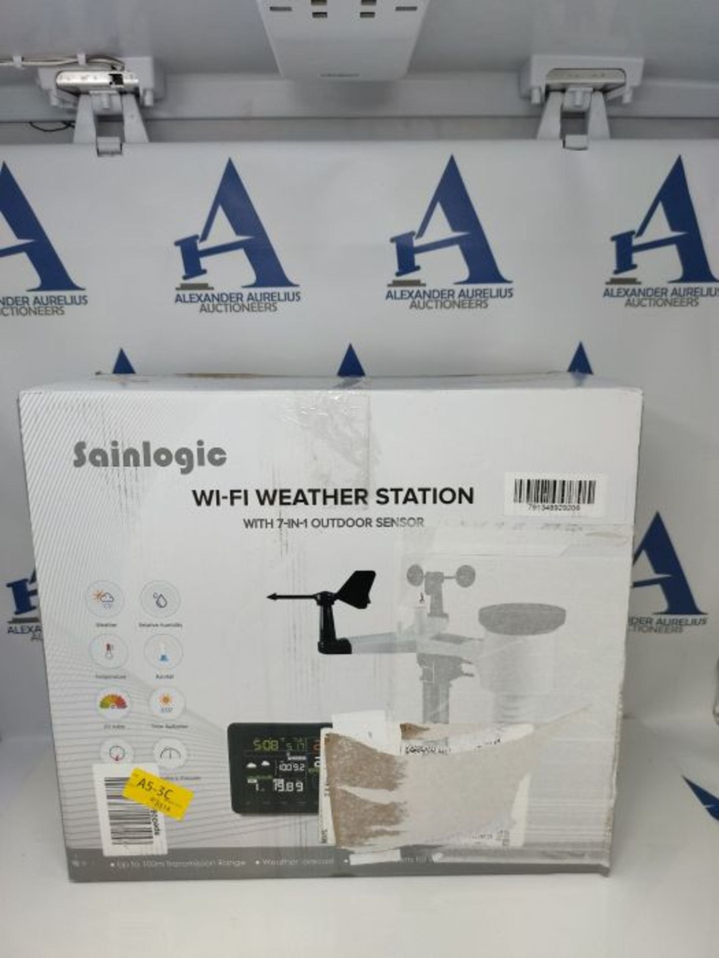 RRP £169.00 Stazione Meteorologica WLAN Professionale Sainlogic con Sensore Esterno ad Energia Sol - Image 2 of 3