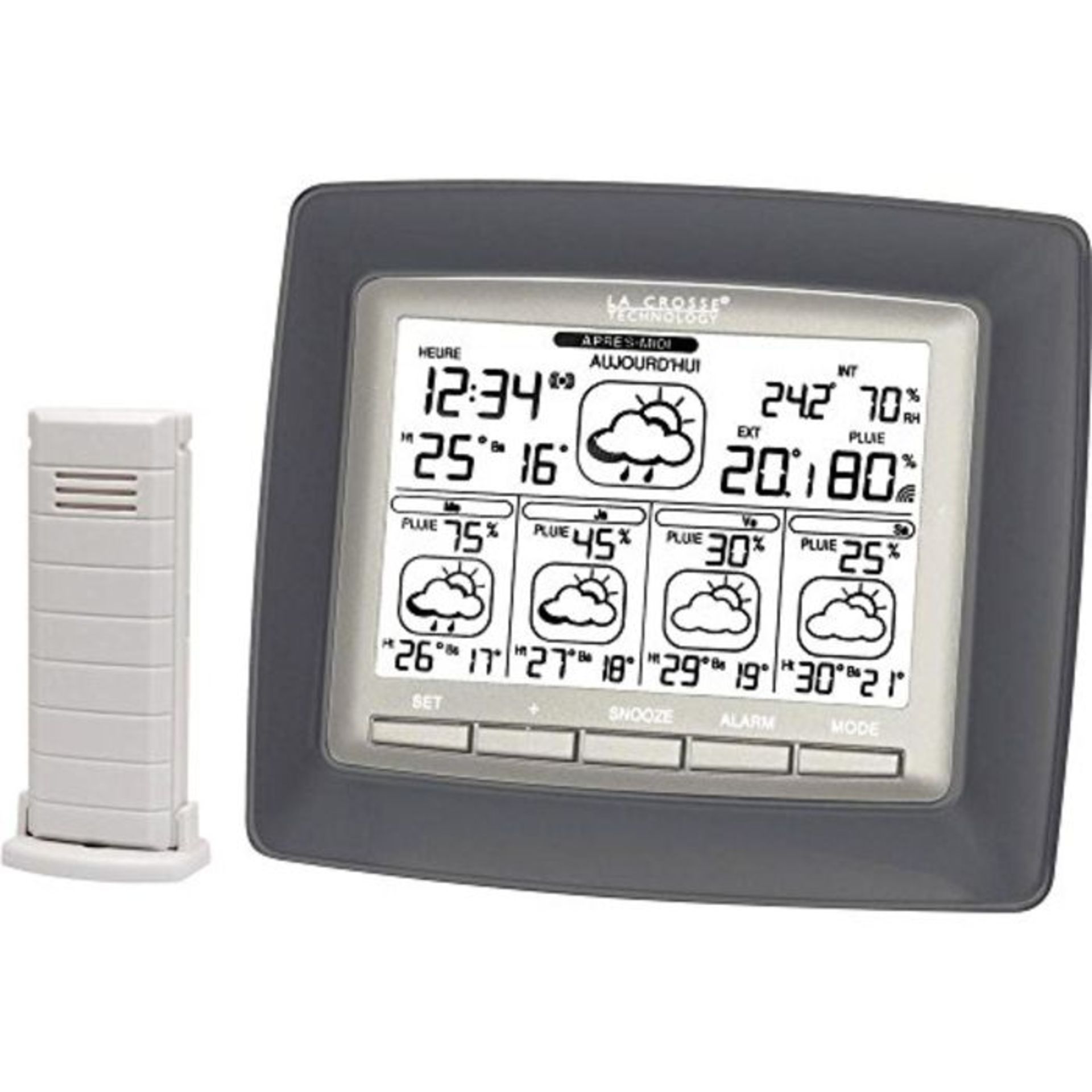 RRP £54.00 La Crosse Technology - WD6006 Station star mÃ©tÃ©o - Argent