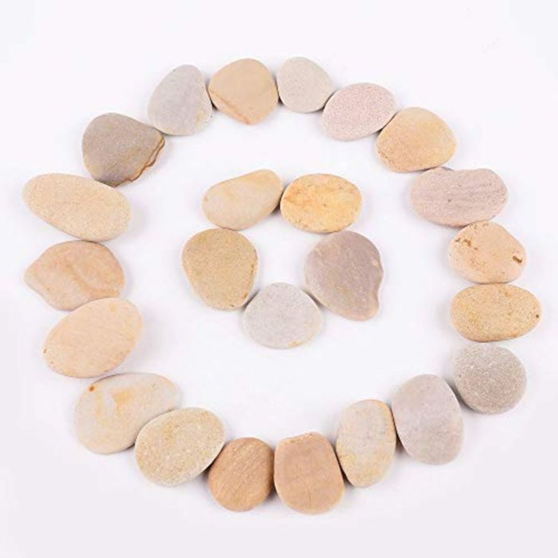 ROCKIMPACT 24 Beige Painting Rocks - Natural River Rocks with Smooth Surface for Arts