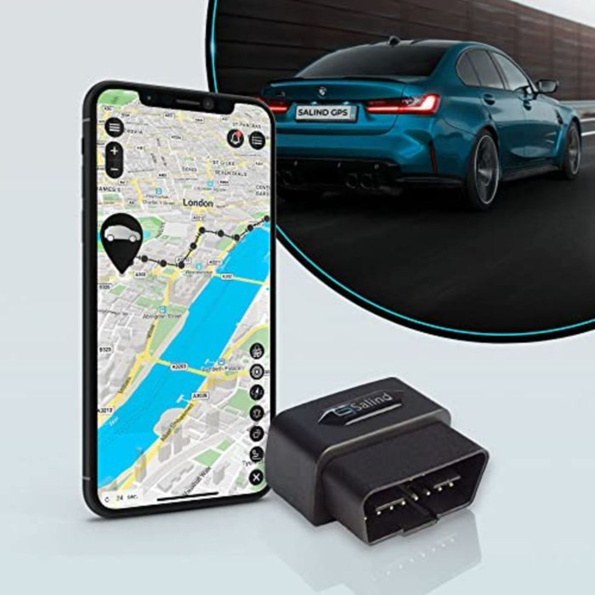 Salind OBD GPS tracker- GPS Tracker for Cars and other vehicles- Direct connection to