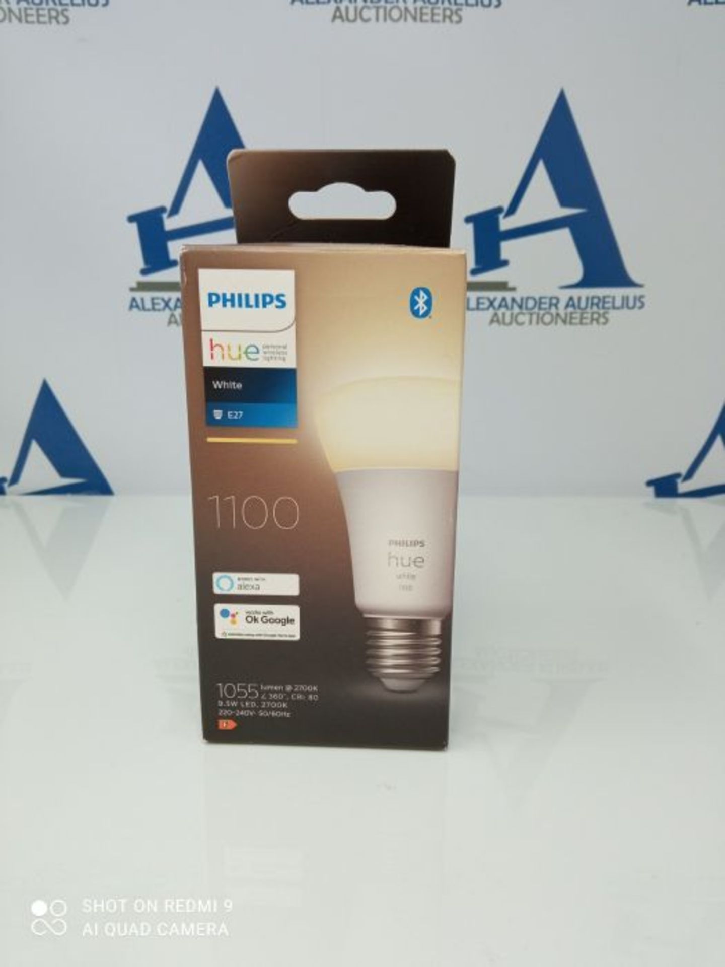 Philips Hue White Lampadina LED Smart, con Bluetooth, E27, 9.5W, Dimmerabile, 1100 Lum - Image 2 of 3