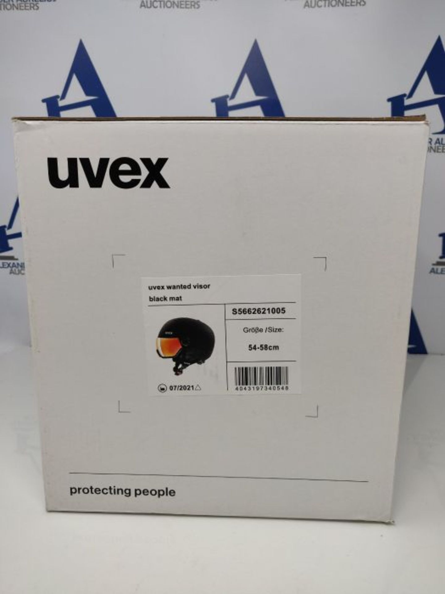 RRP £106.00 Uvex Unisex's Wanted Visor ski Helmet, Black mat, 54-58 cm - Image 2 of 3