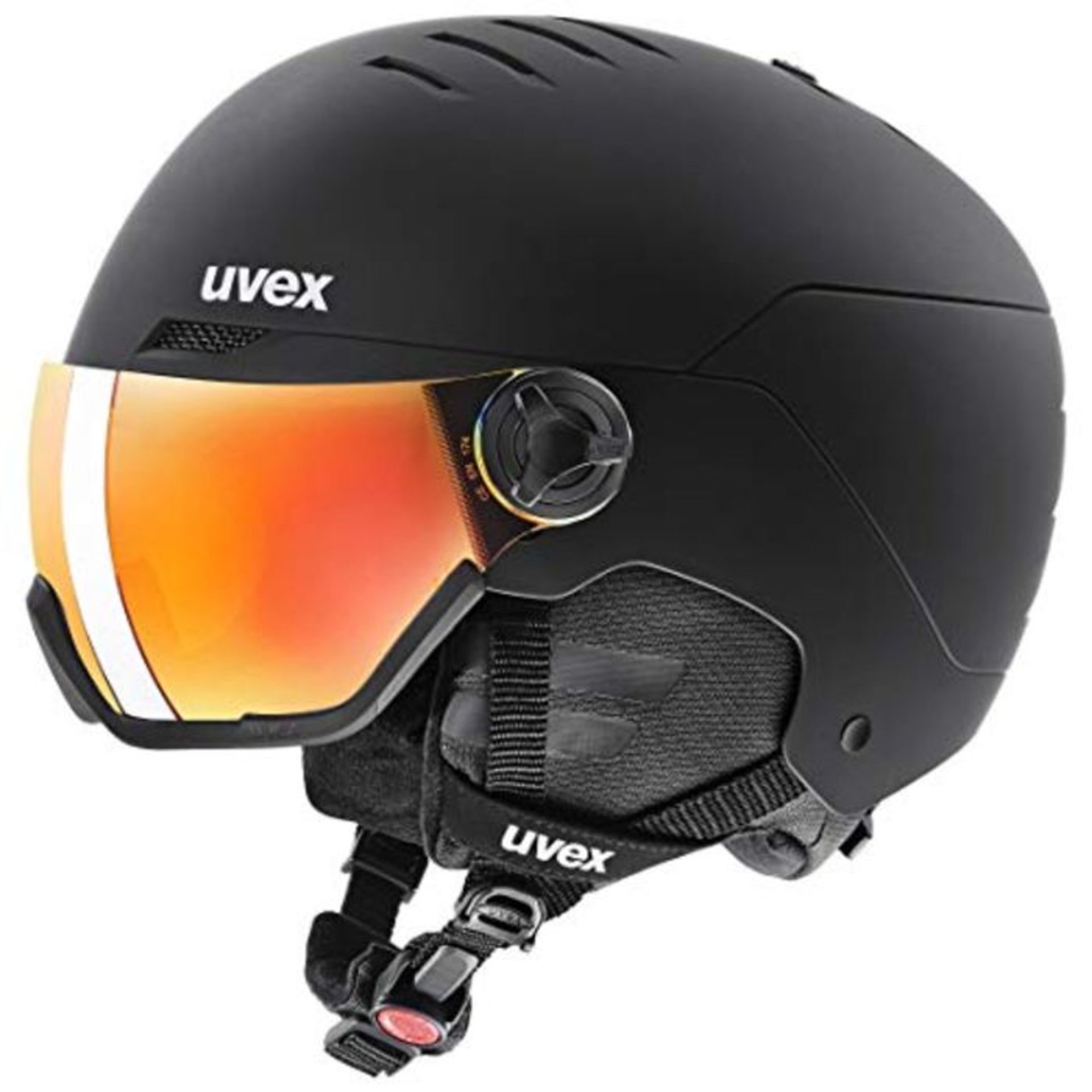 RRP £106.00 Uvex Unisex's Wanted Visor ski Helmet, Black mat, 54-58 cm