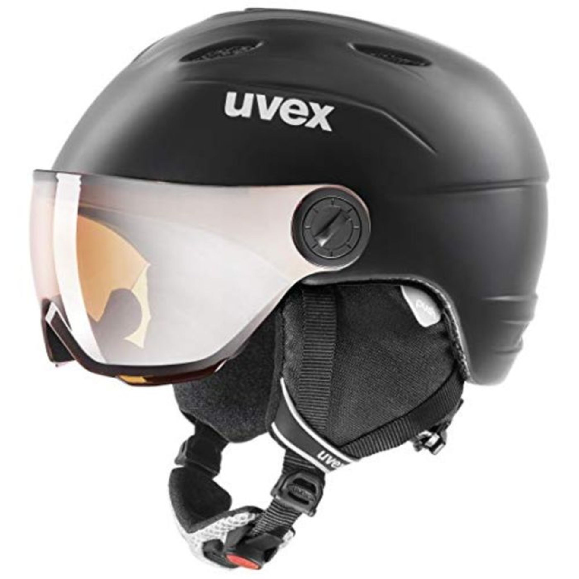 RRP £88.00 uvex Unisex Jugend junior Visor pro Skihelm, Black, 54-56 cm