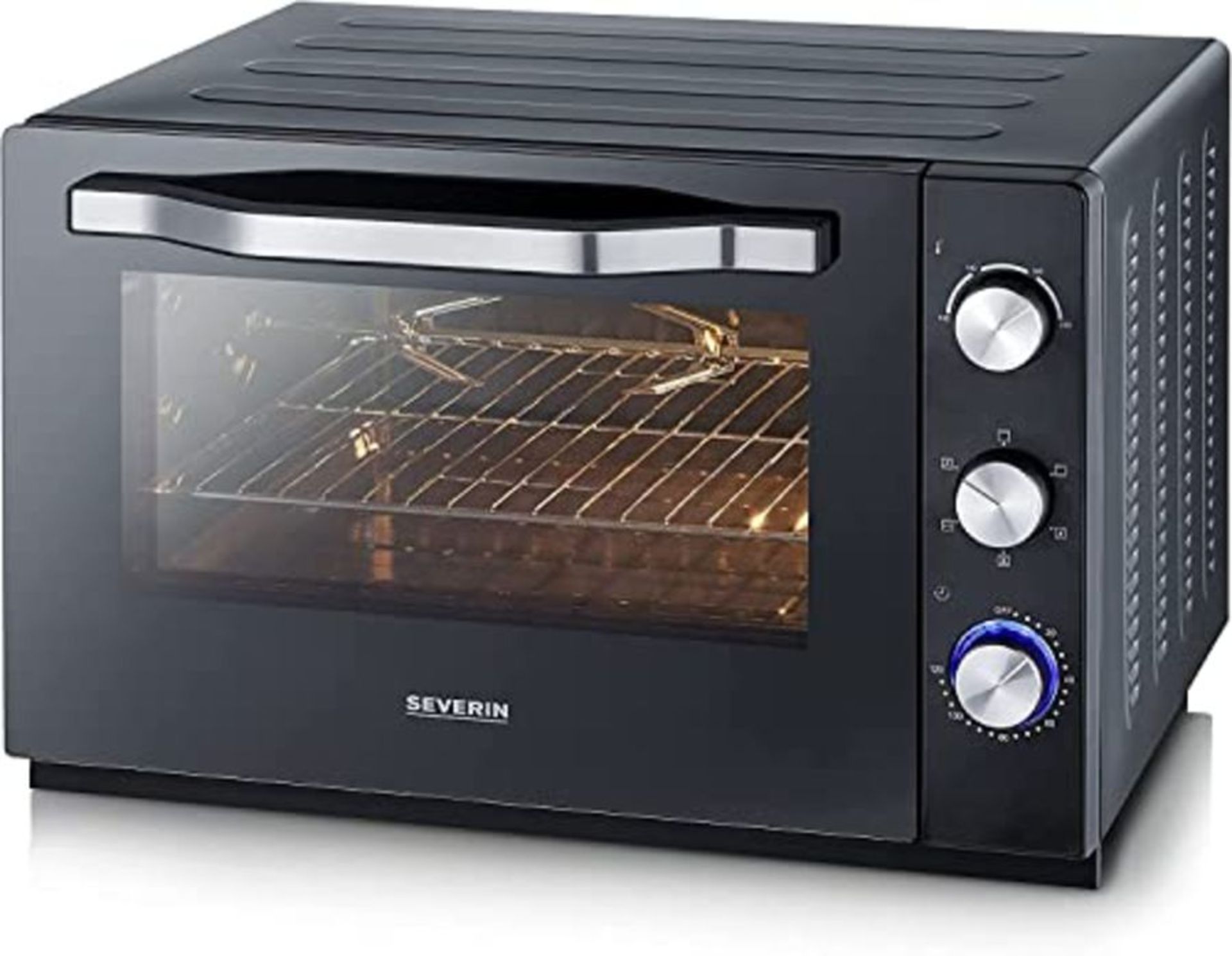 RRP £170.00 Severin TO 2066 toaster oven 60 L Black Grill 2200 W TO 2066, 60 L, Black, Freestandin