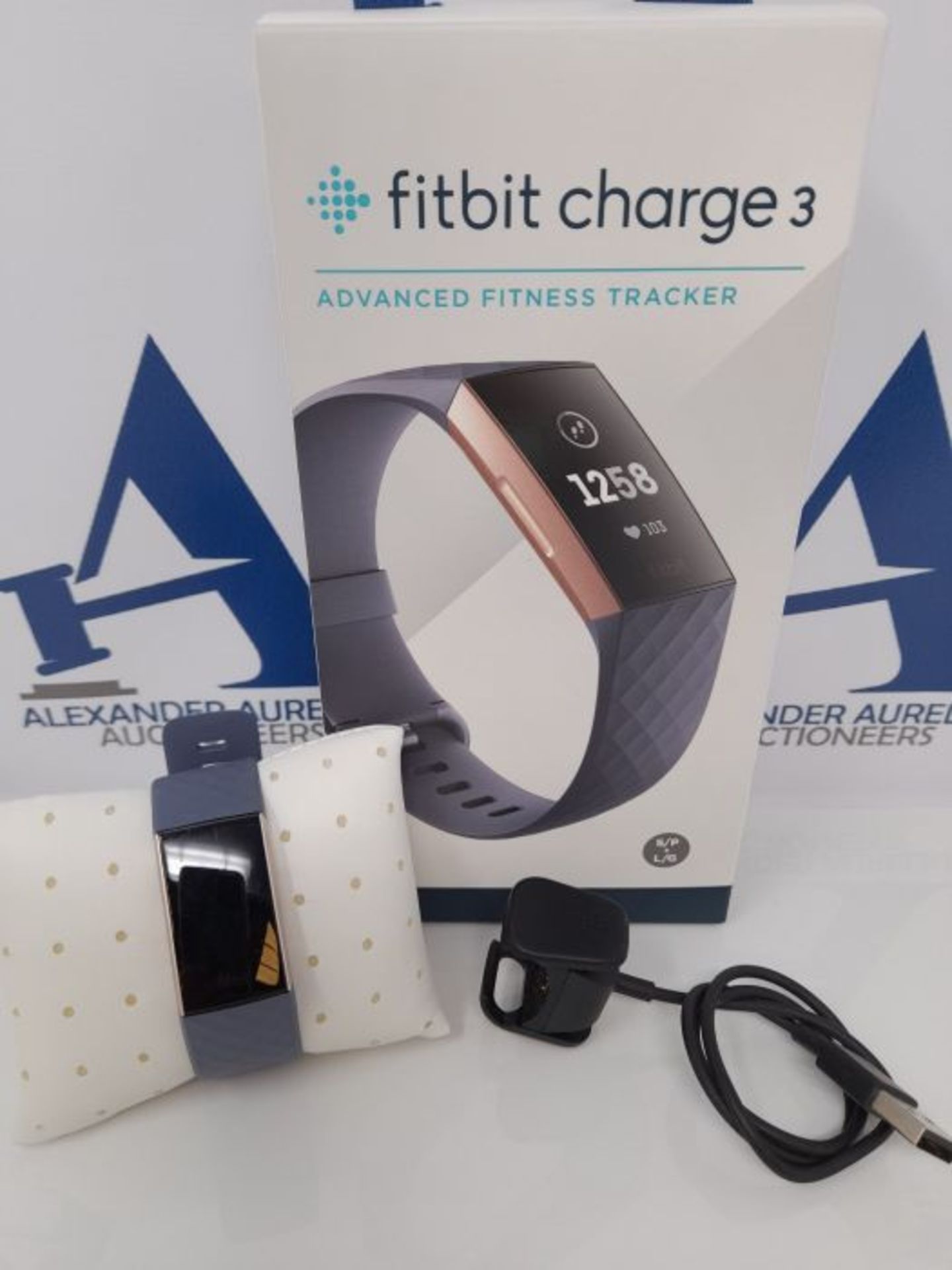 RRP £151.00 Fitbit Charge 3 Advanced Fitness Tracker with Heart Rate, Swim Tracking & 7 Day Batter - Image 2 of 3