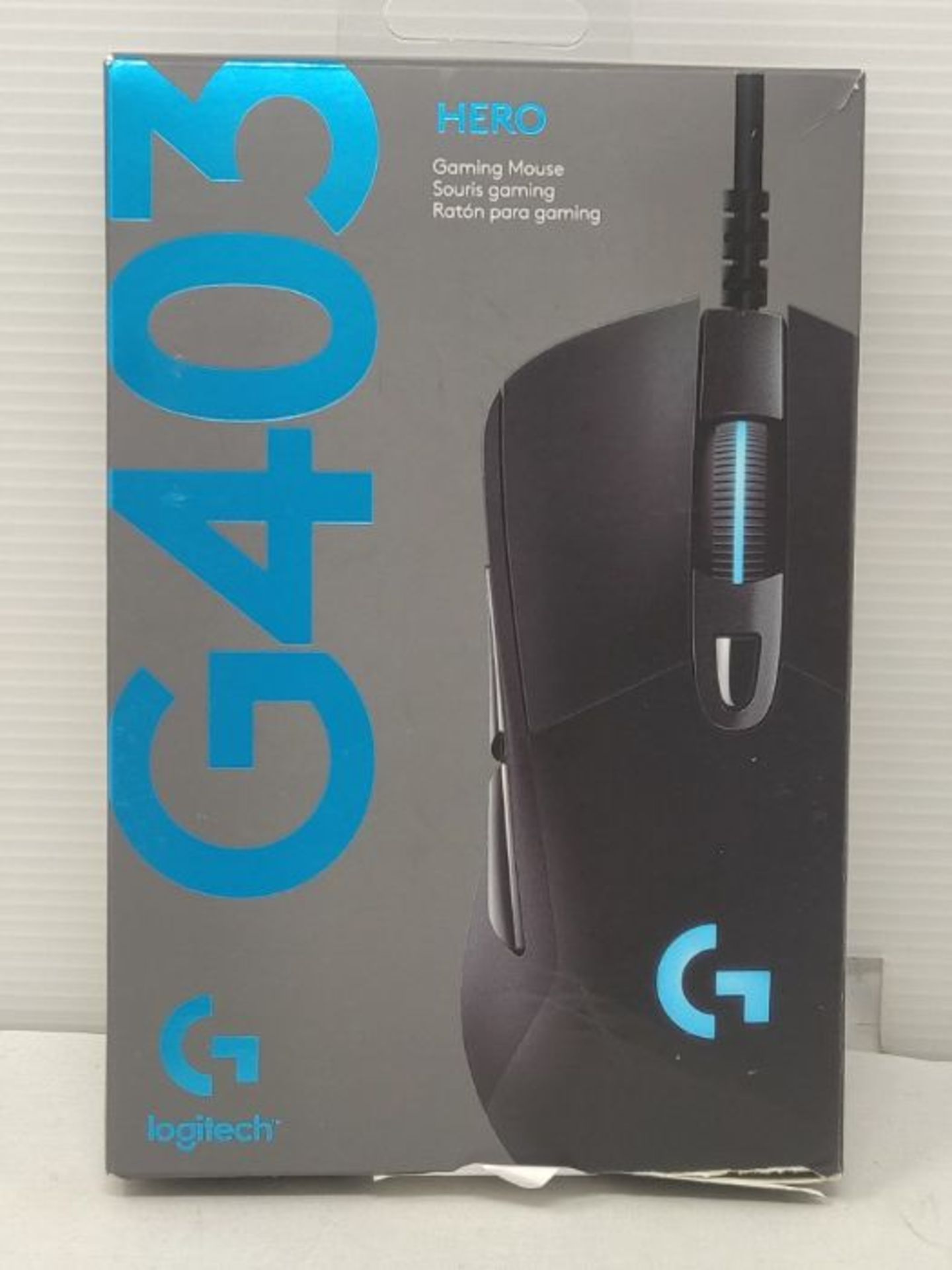 Logitech G403 HERO Wired Gaming Mouse, HERO 25K Sensor, 25,600 DPI, RGB Backlit Keys, - Image 2 of 3