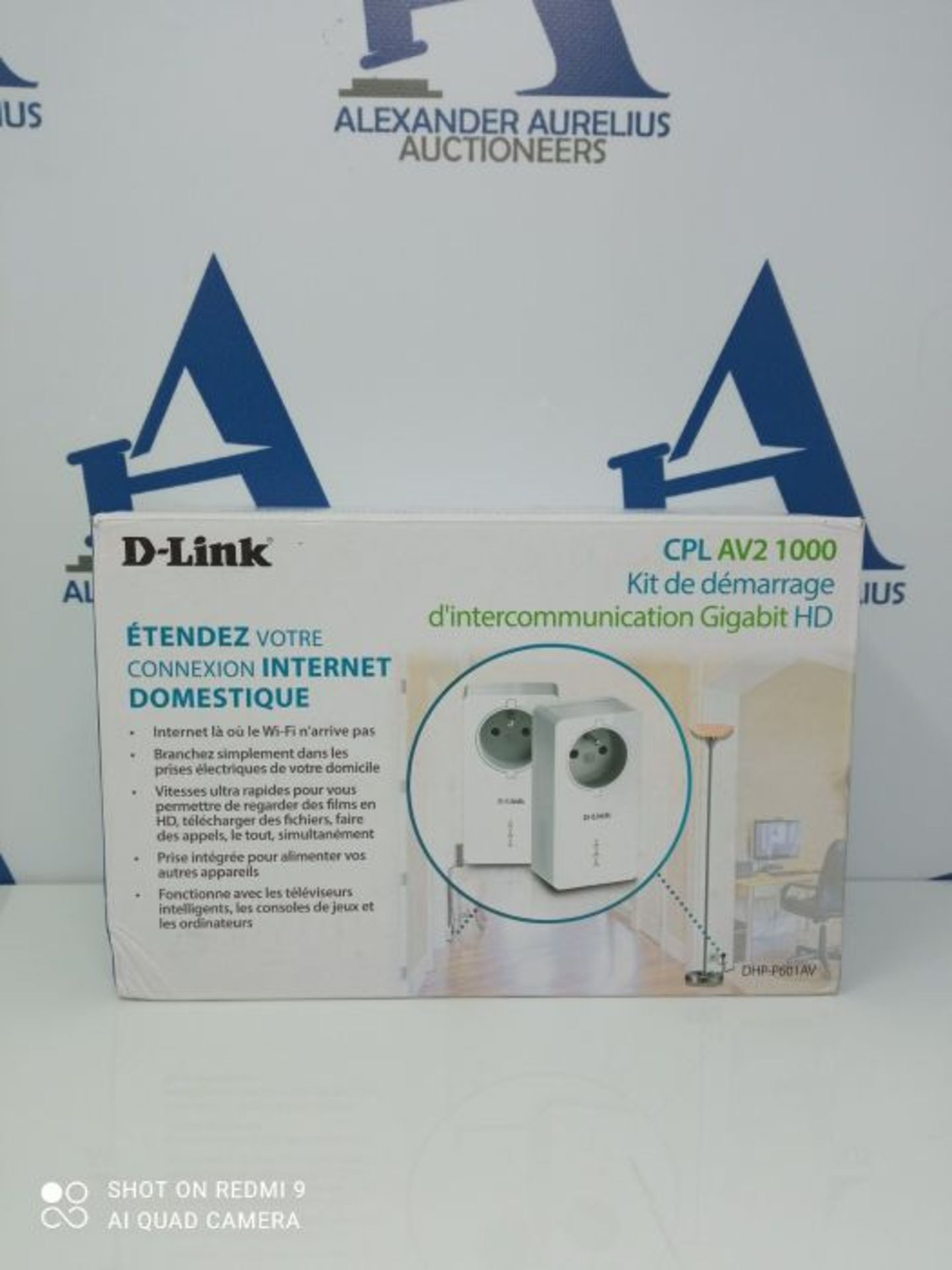 D-Link DHP-P601AV/FR CPL 1000 mbps, Kit de 2 Adaptateurs HomePlug AV2 1000 HD Prise In