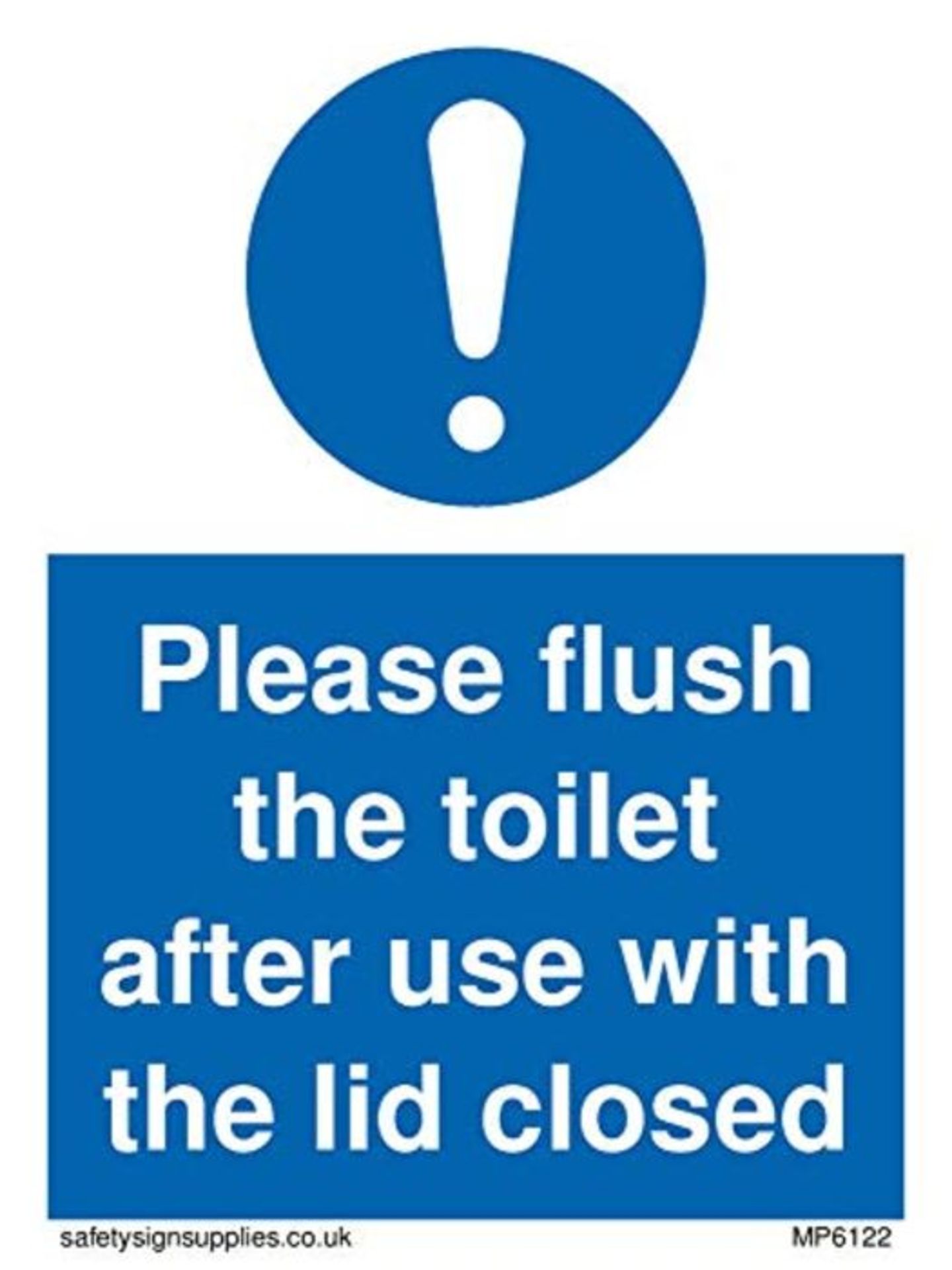 Viking Signs Please flush the toilet after use with the lid closed