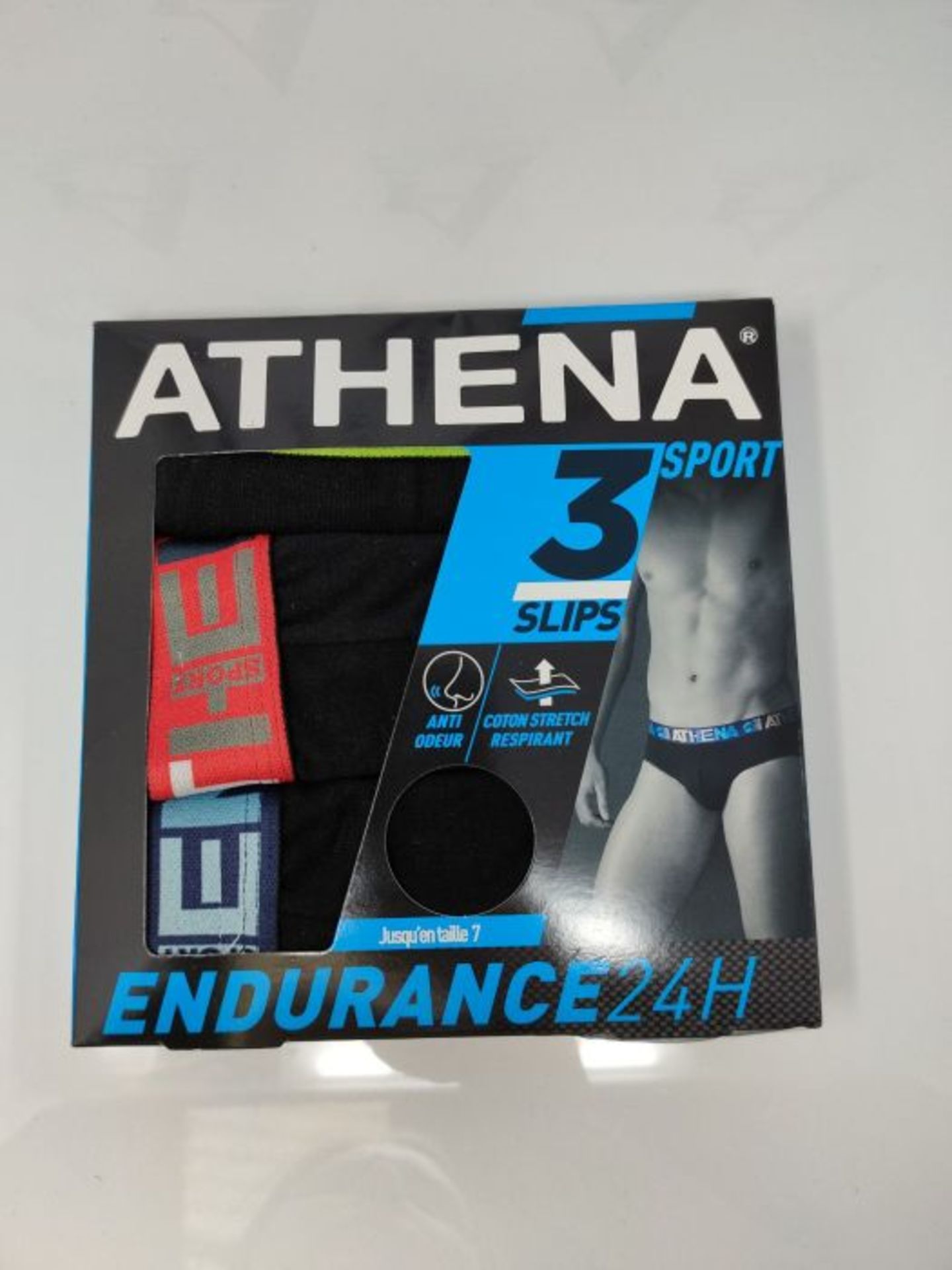 Athéna Men's Endurance 24h Ln39 Briefs, Black/Black/Black, XXL - Image 2 of 3