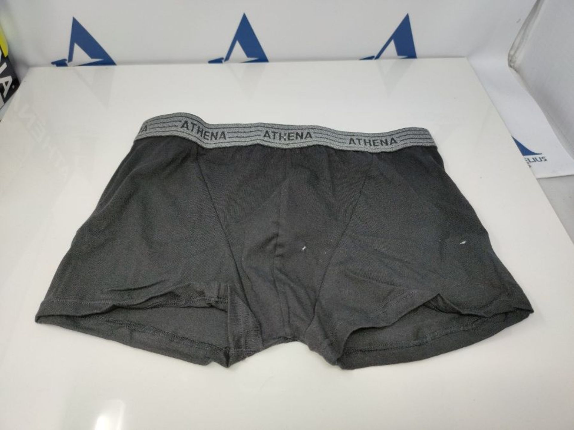 ATHENA Homme Promo Basic Coton Boxer, Multicolore (Noir/Noir/Noir/Noir/Bleu/Noir/Bleu - Image 3 of 3