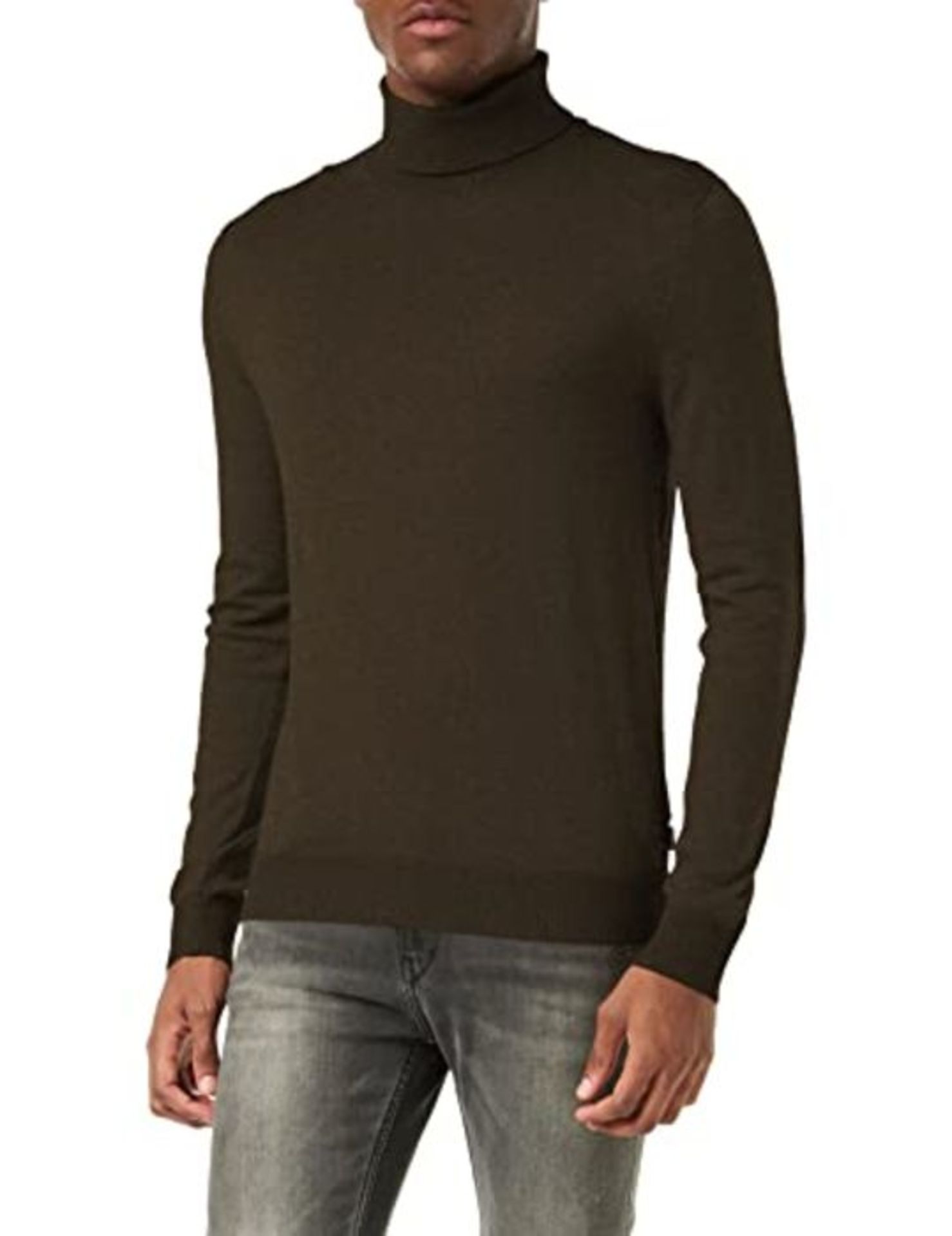 JACK & JONES Mannelijke Jjeemil Knit Roll Neck Noos rolkraagpullover, groen (Olive Nig