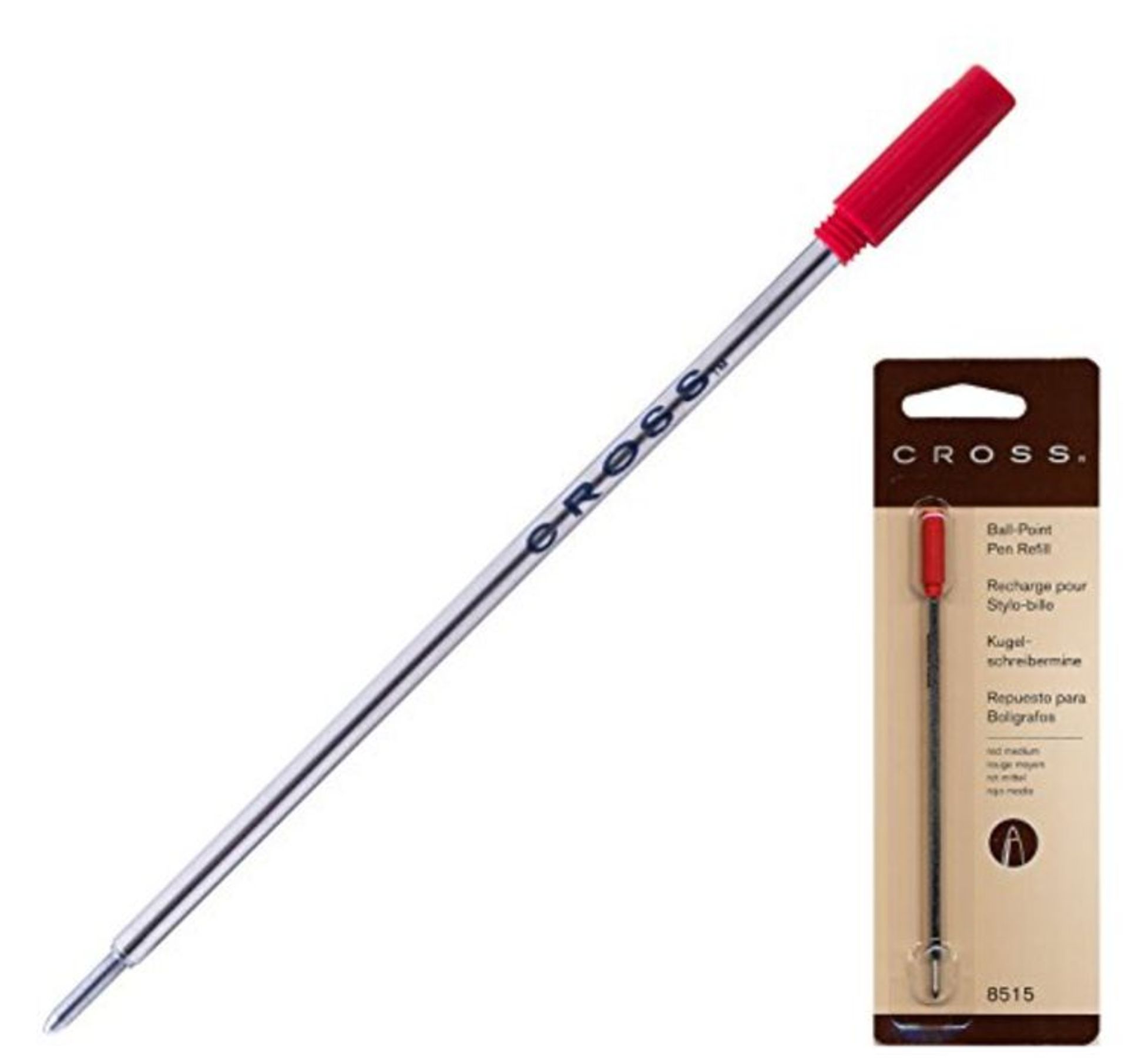 CROSS Ball Pen Refill Standard Medium Red 8515  Original Universal Ballpoint Refill