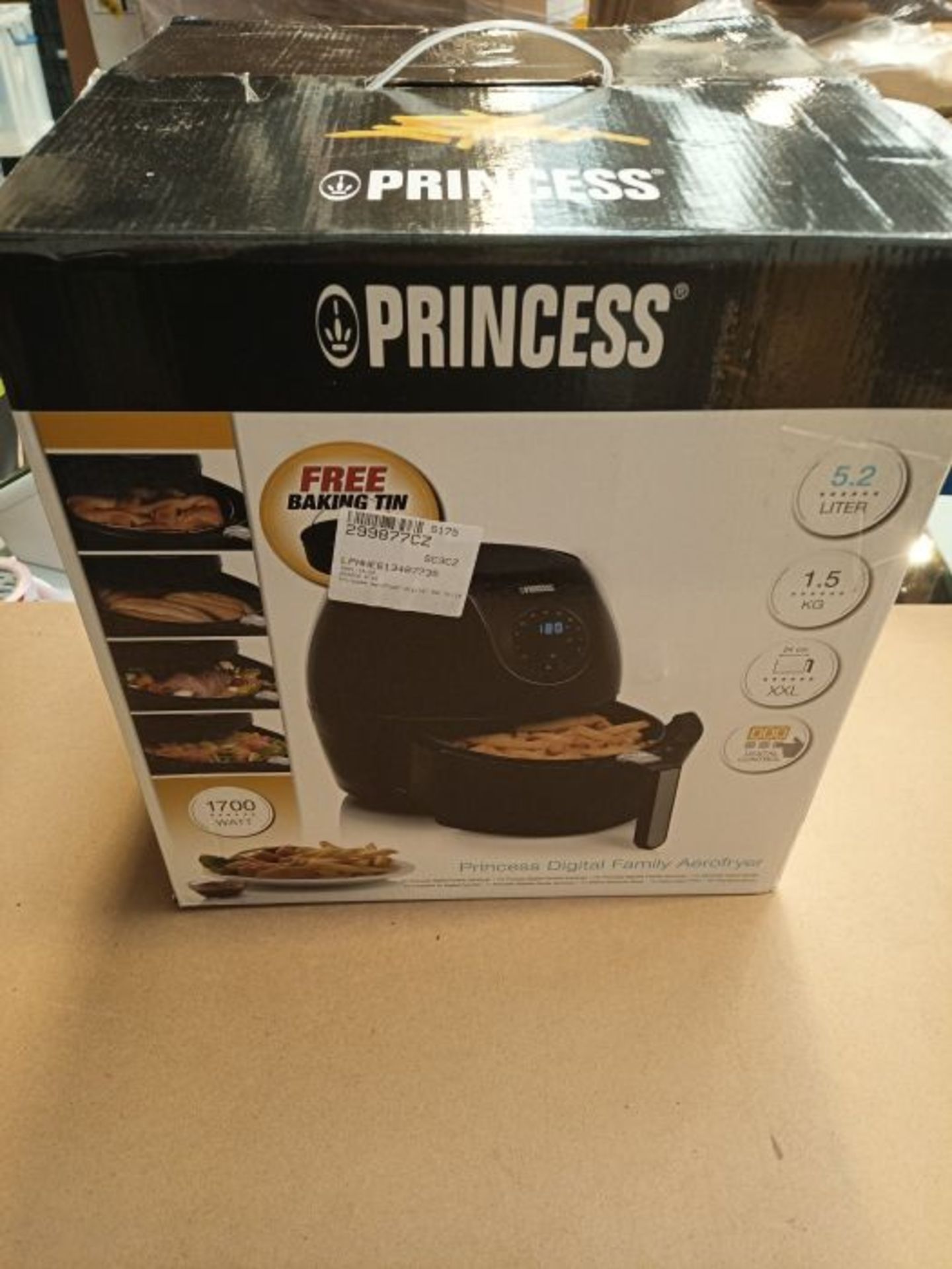 RRP £90.00 Princess 182050 Digital air Fryer, Black - Image 2 of 3