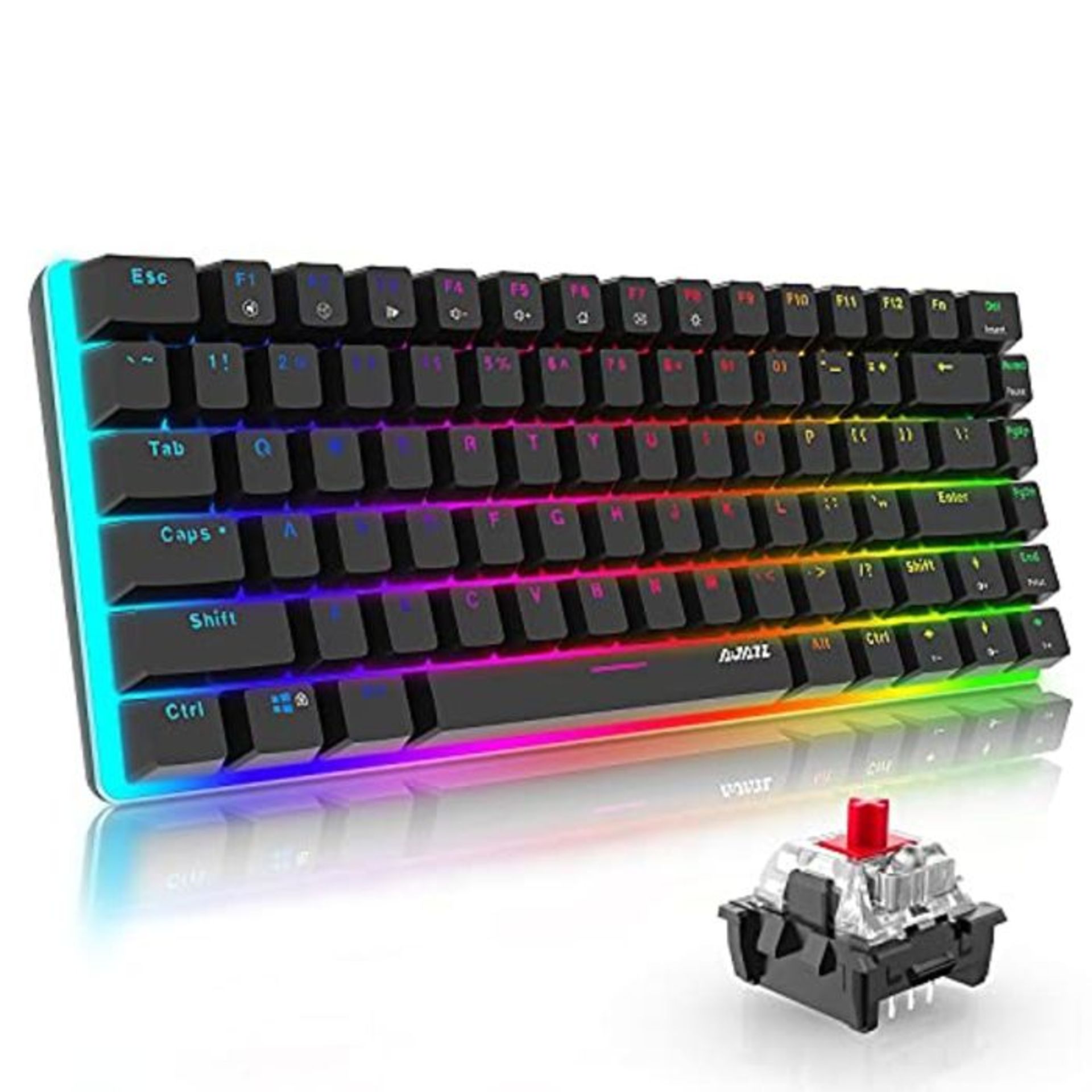AJAZZ AK33 Tastiera Gaming Meccanica RGB, Keyboard Gaming con 16.8 milioni colorati 82