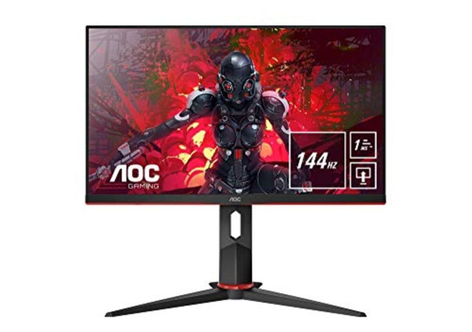 RRP £179.00 [CRACKED] AOC Gaming 24G2U -24 Inch FHD Monitor, 144Hz, 1ms, IPS, AMD FreeSync, Height