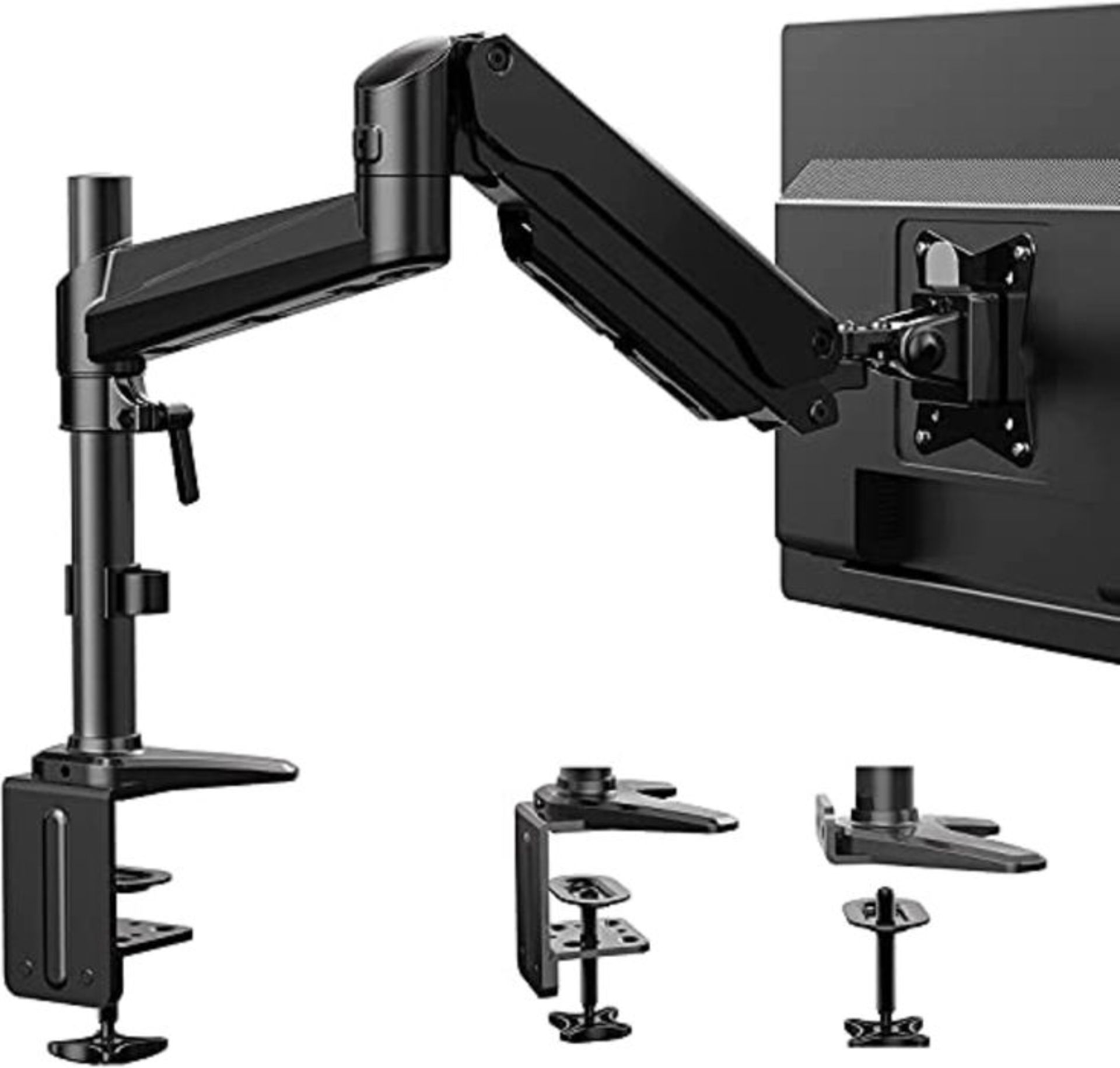 Huanuo 17-32? Monitor Mount Stand - Single Arm Gas Spring Monitor Desk Mount Height Ad