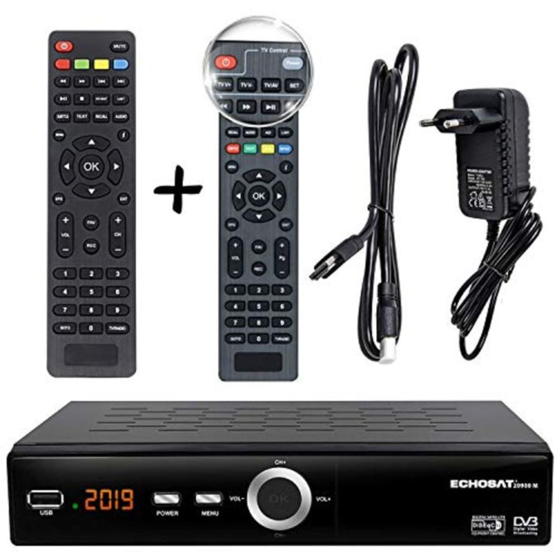 hd-line Echosat 20900 M Pro Digital Sat Receiver + intelligente Fernbedienung (HDTV, D