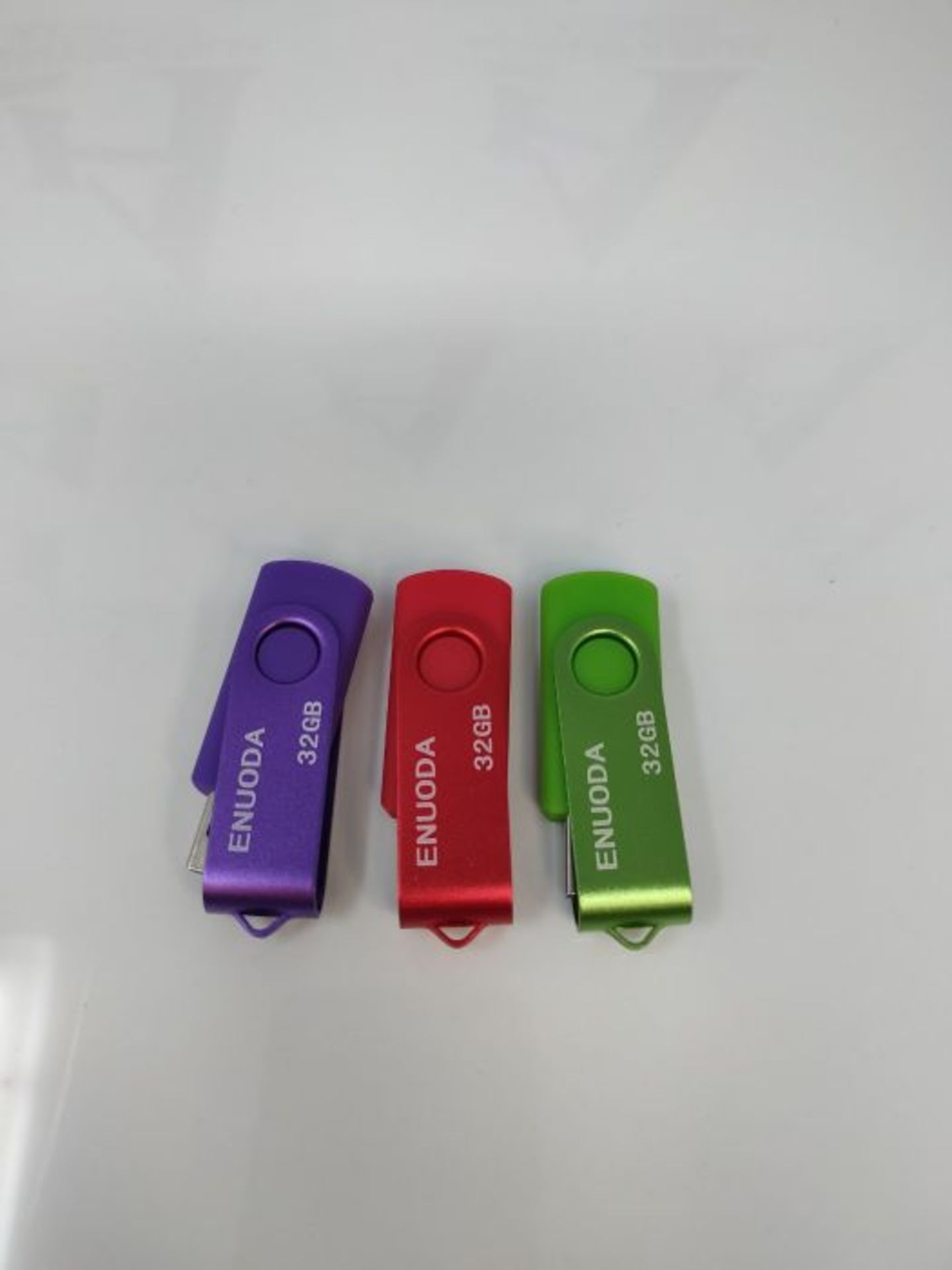 USB Flash Drives 32GB 5 Pack ENUODA USB 2.0 Memory Stick Storage Swivel Design Thumb D - Image 2 of 2