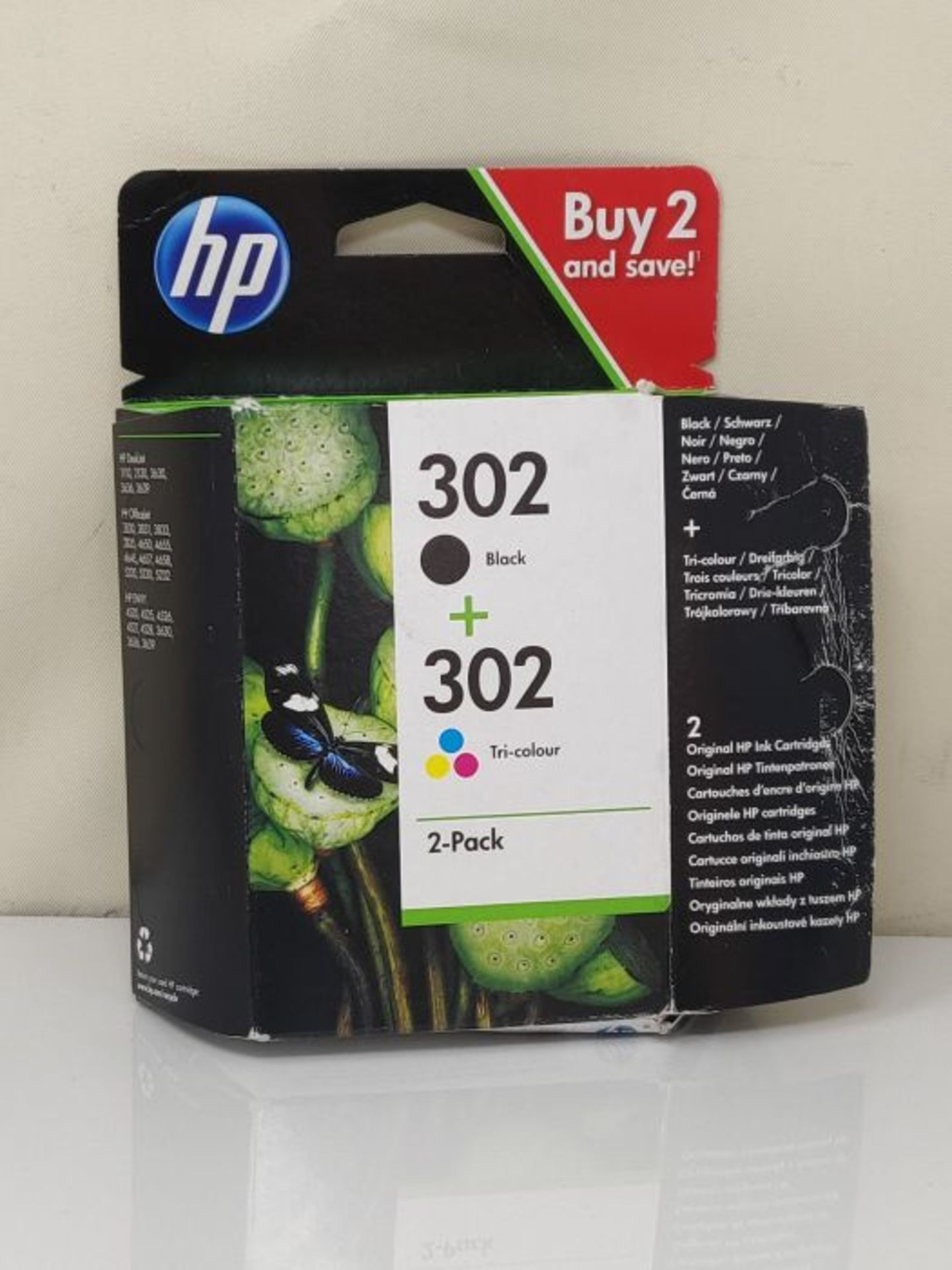 HP X4D37AE 302 Original Ink Cartridges, Black and Tri-colour, Multipack - Image 2 of 3